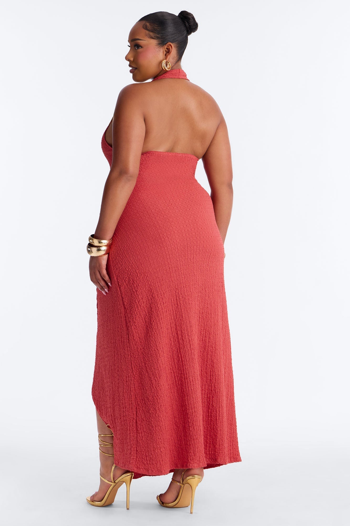 Alinna Halter Maxi Dress - Marsala