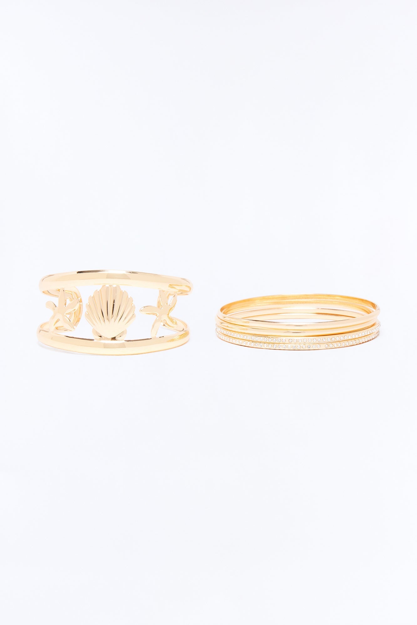 Caribbean Getaway 5 Piece Bracelet Set - Gold