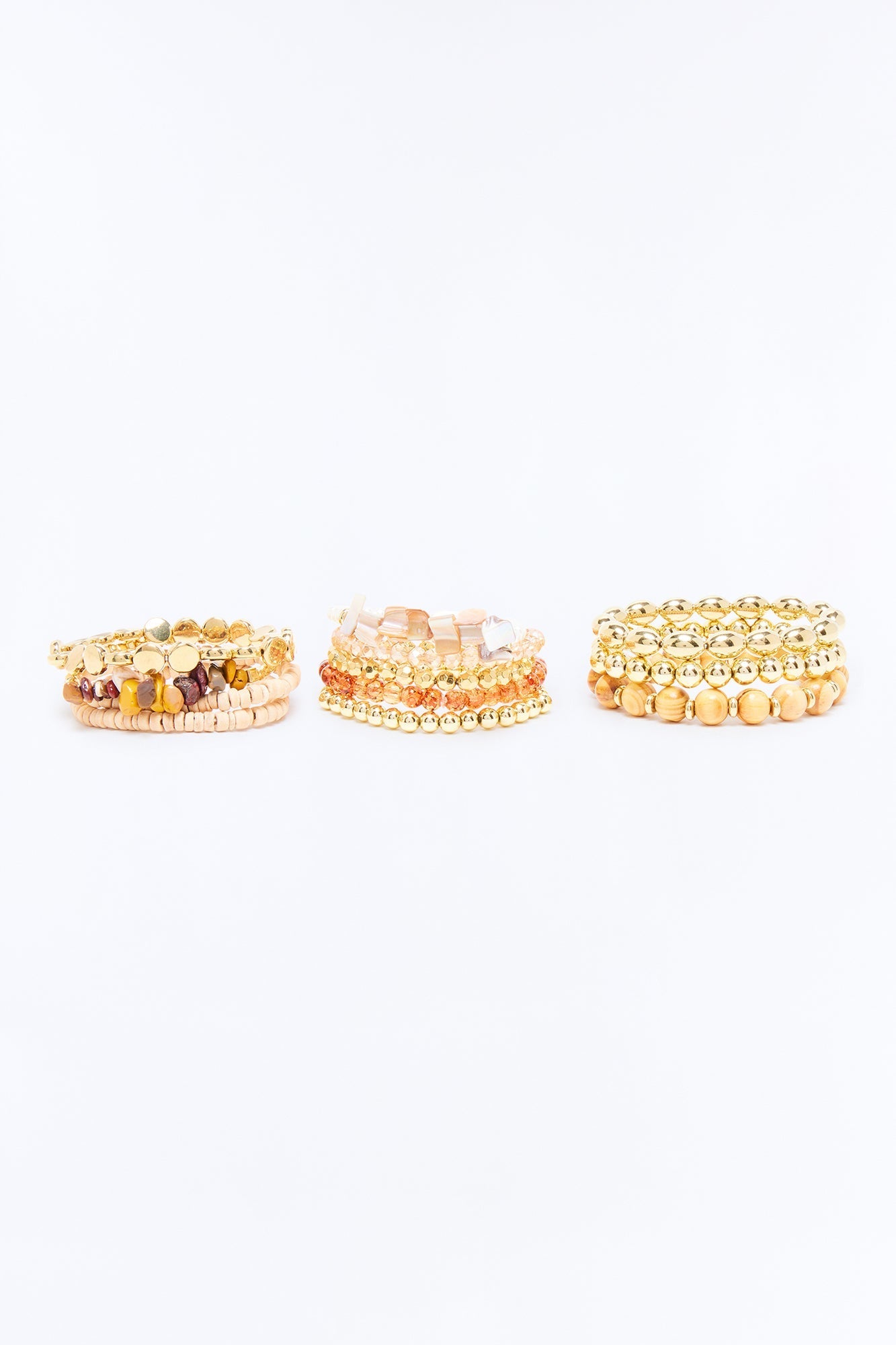 Blush Mirage 12 Piece Bracelet Set - Gold/combo