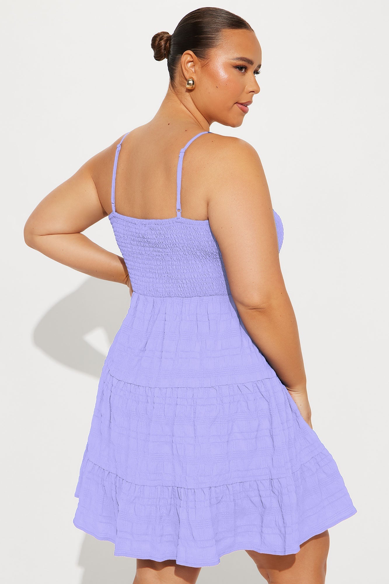Summer Breeze Smocked Mini Dress - Lilac NEWFASHIONEDGE