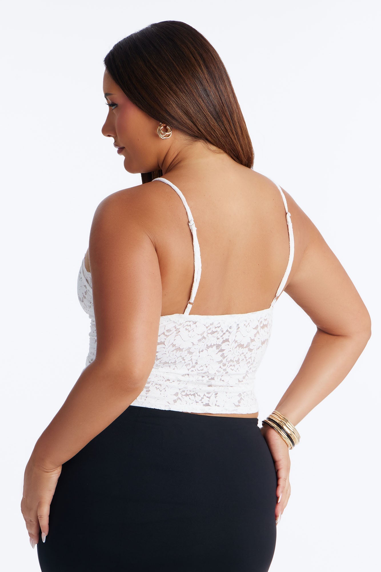 Lover Girl Sheer Lace Halter Top - White
