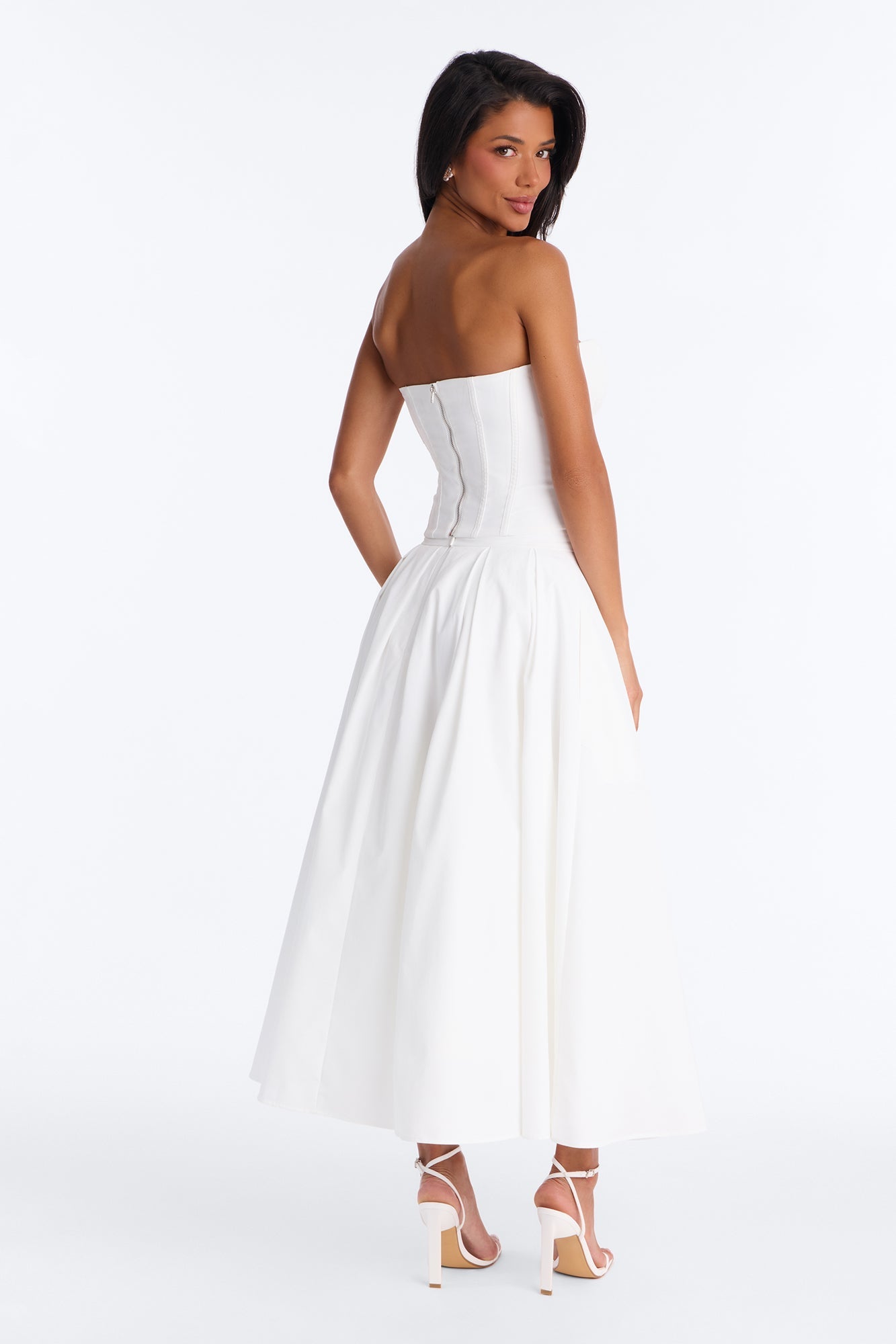 Romance Hour Corset Skirt Set - White Fashion Nova