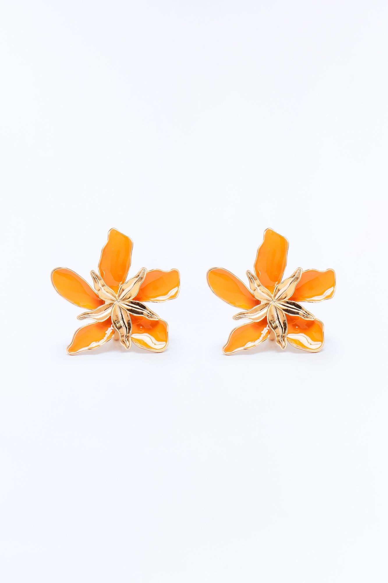 Lilly Floral Statement Ring - Orange/combo