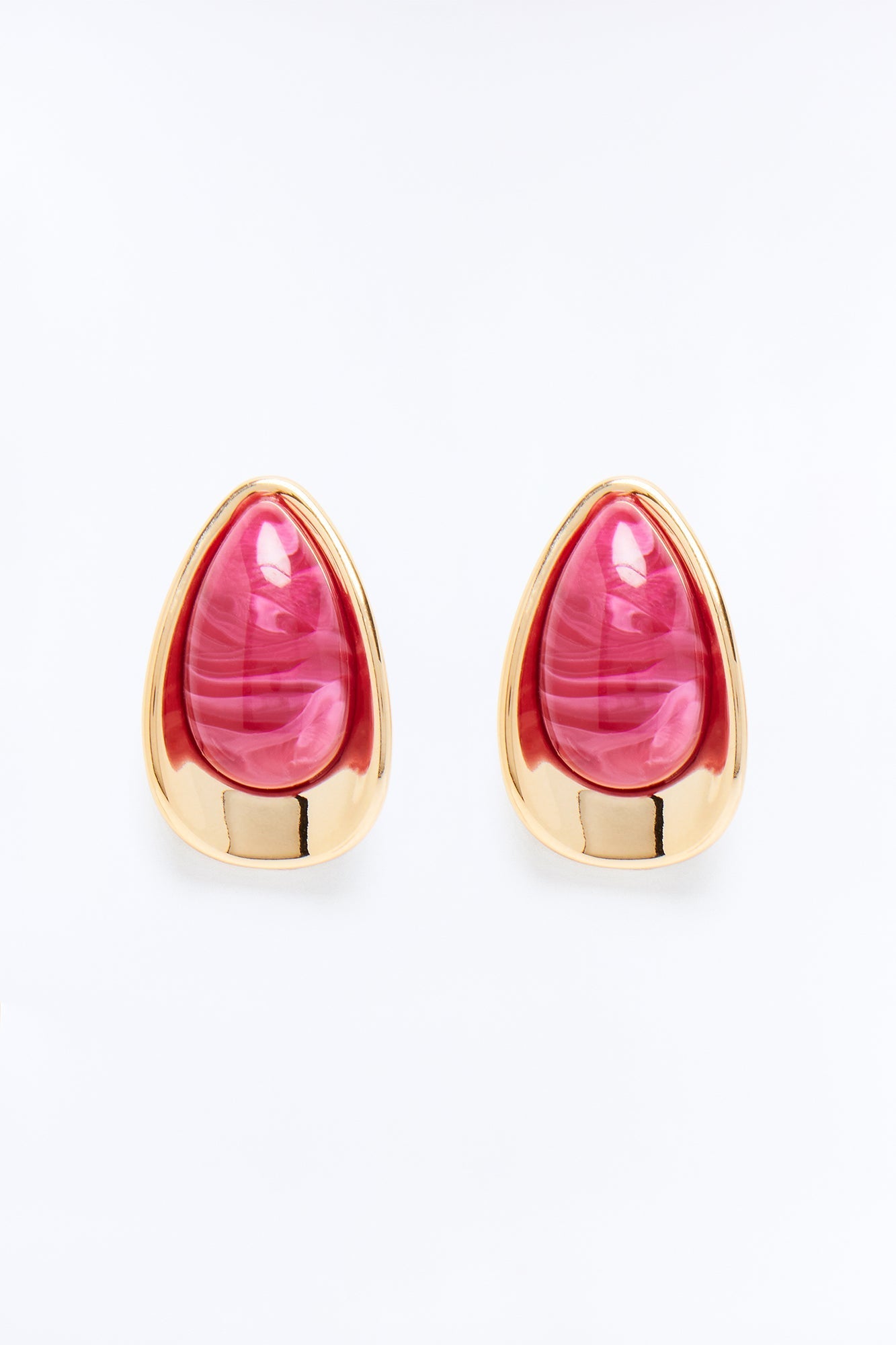 Boho Coast Getaway Earrings - Gold/Red
