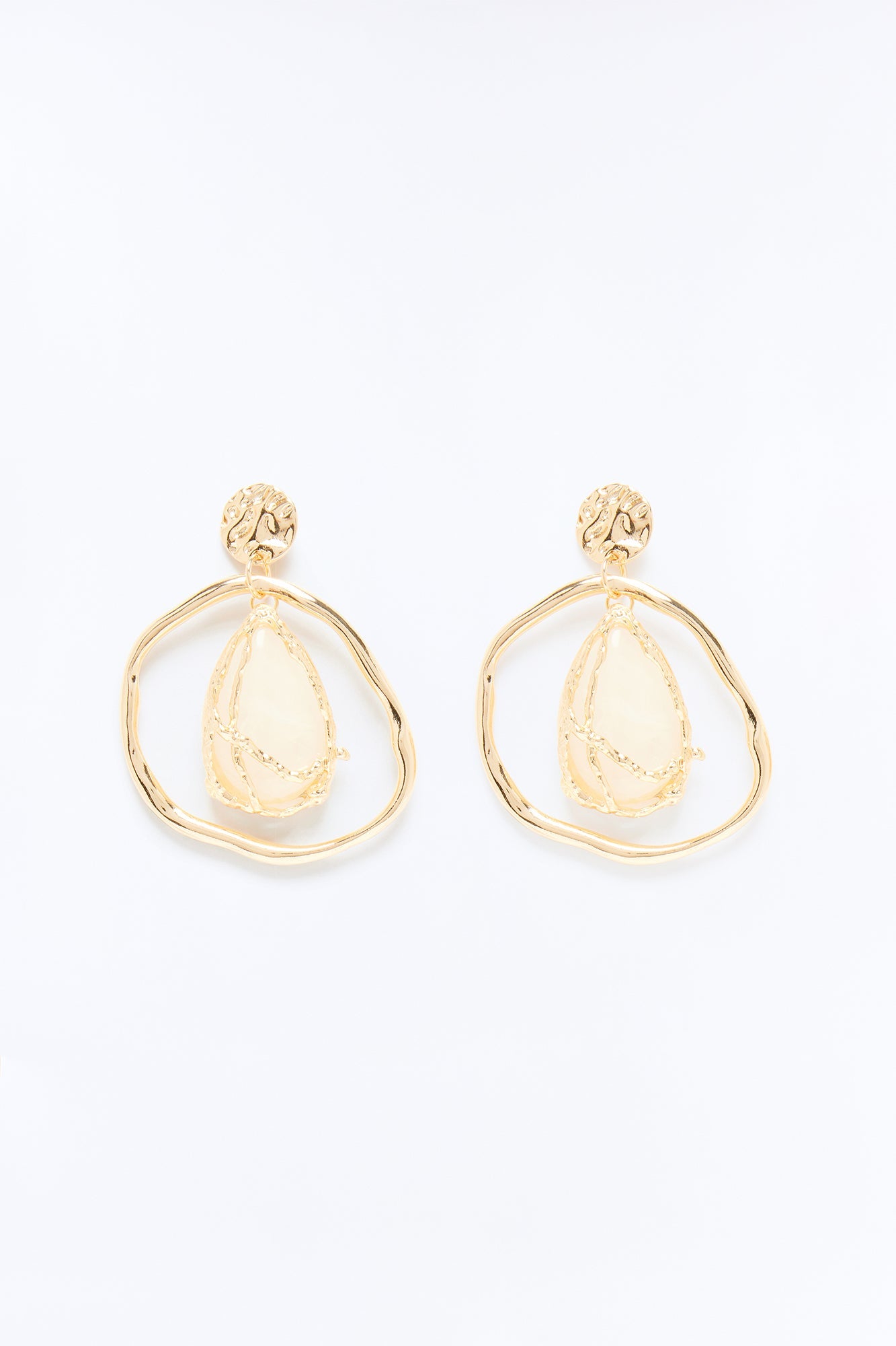 Avoid Temptation Jeweled Earrings - Gold