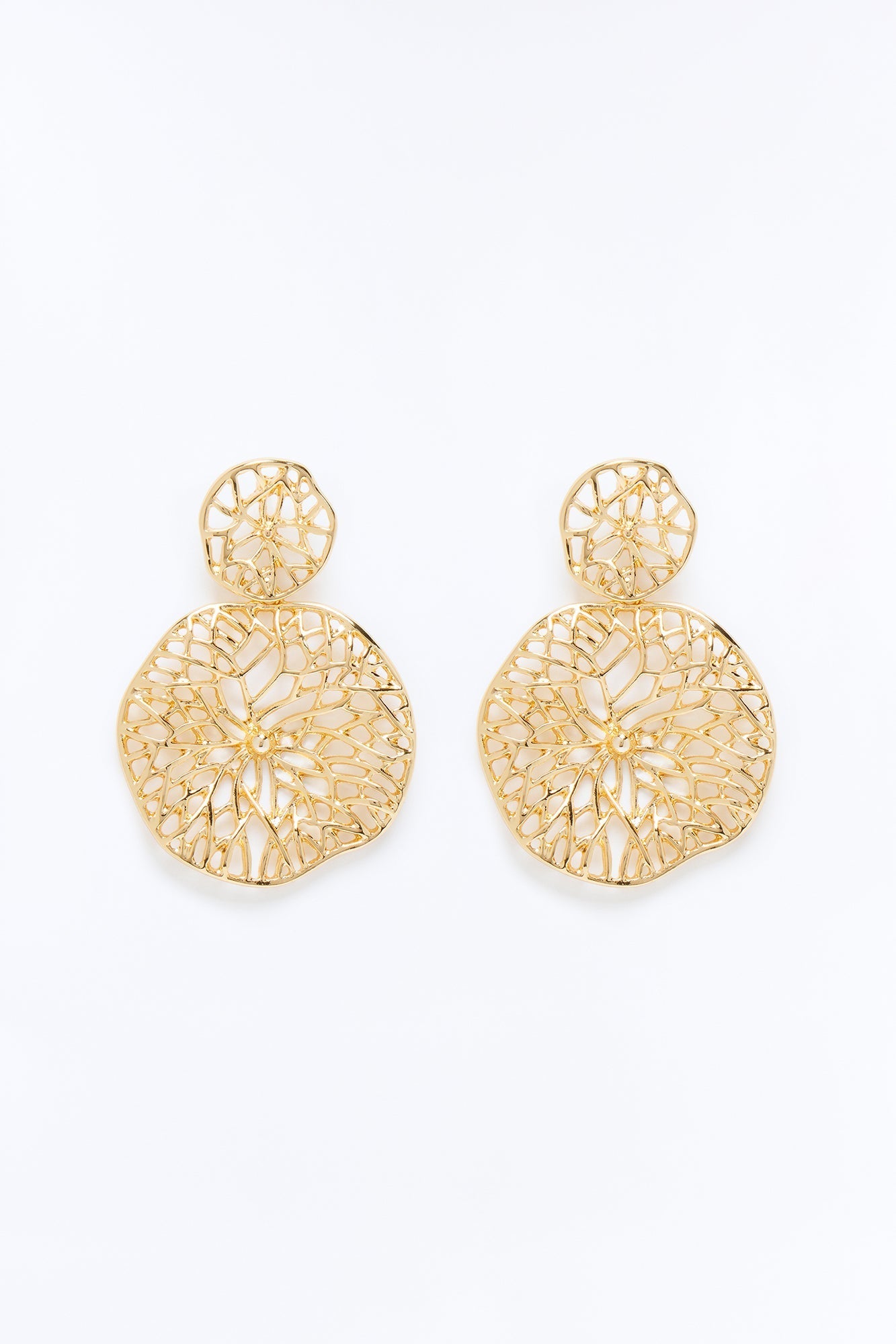 Through The Vines Earrings - Gold NEWFASHIONEDGE
