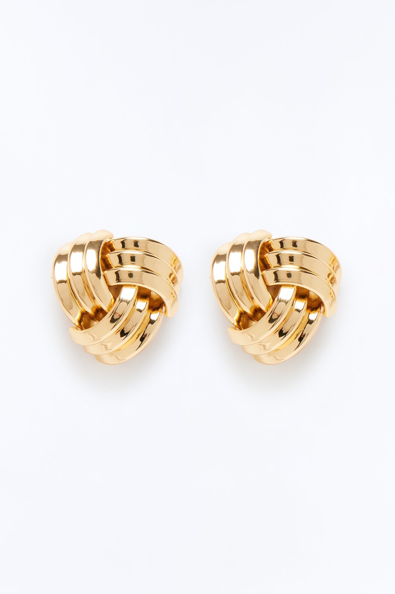 Olivia Twisted Knot Stud Earrings - Gold NEWFASHIONEDGE
