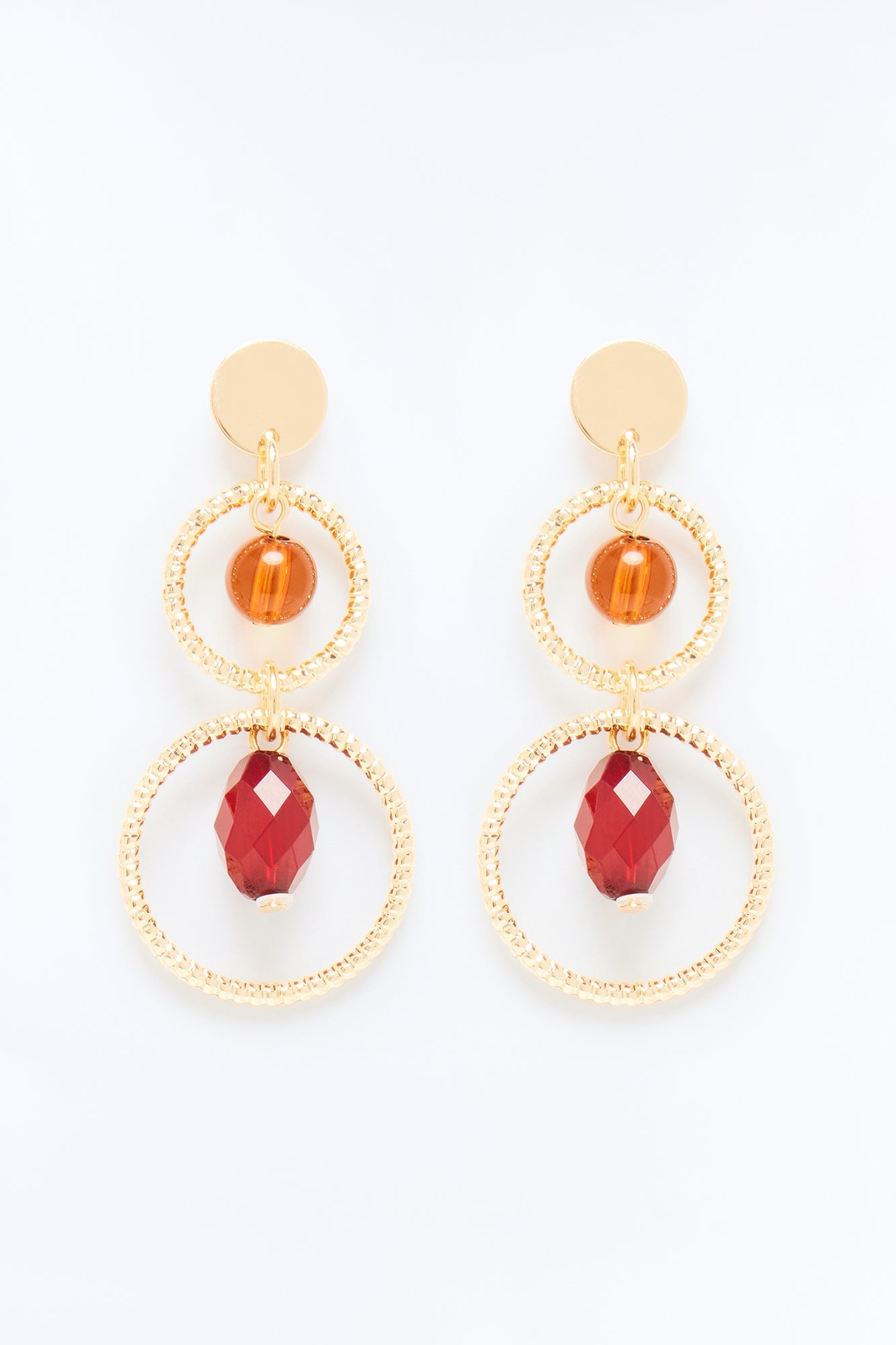 Love Is Blind Beaded Drop Earrings - Gold/combo