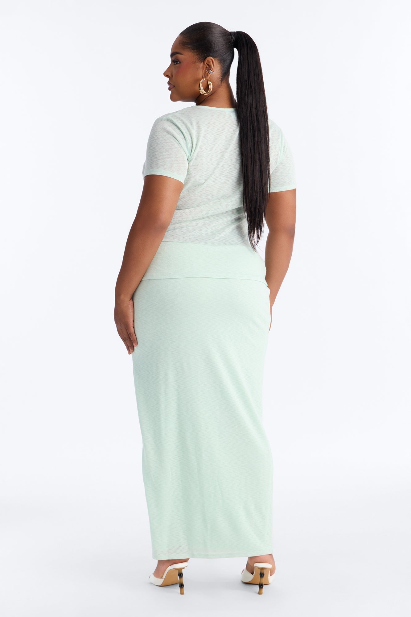 Sara Button Up Maxi Dress - Sage