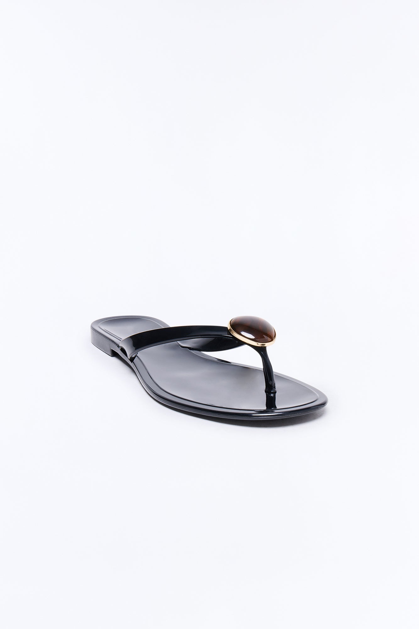 Maison Jelly Jewel Flip Flops - Black NEWFASHIONEDGE