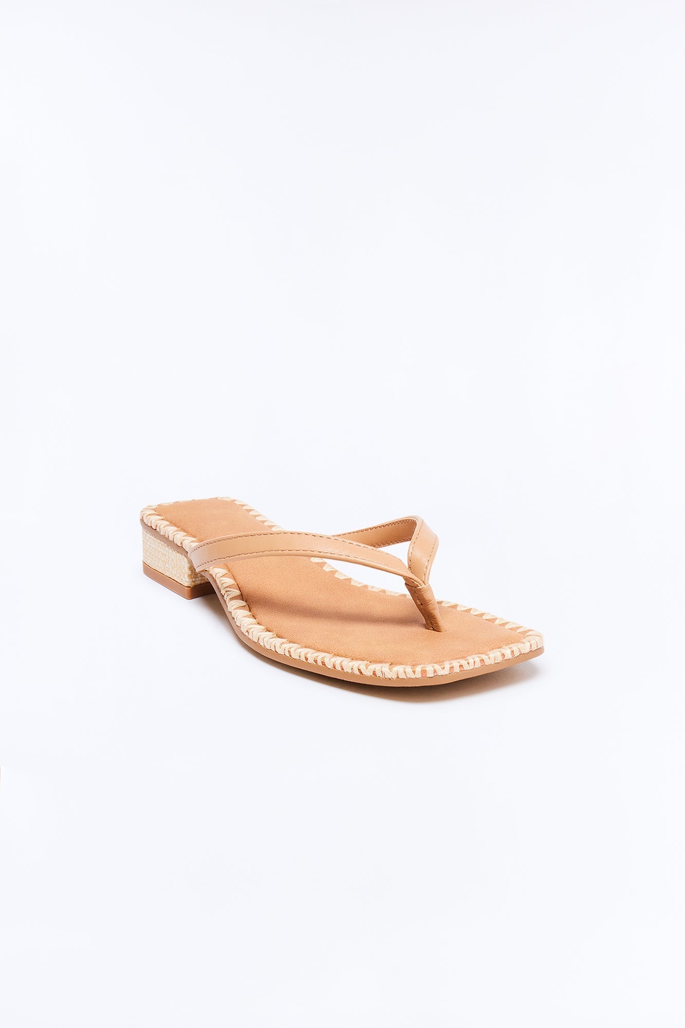Dolce Vita Barty Leather Thong Sandals - Tan NEWFASHIONEDGE