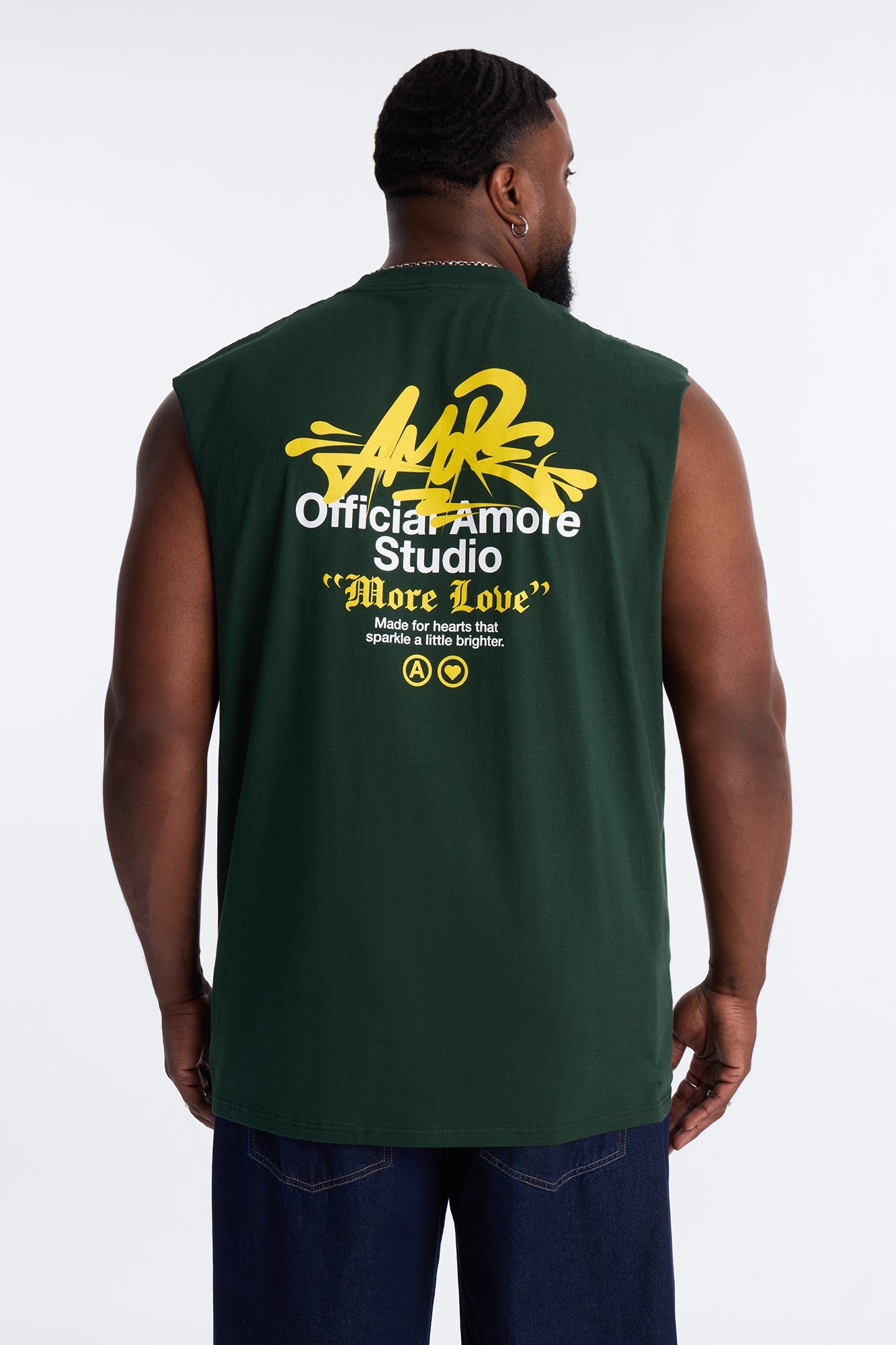 Amor Studio More Love Muscle Tee - Green