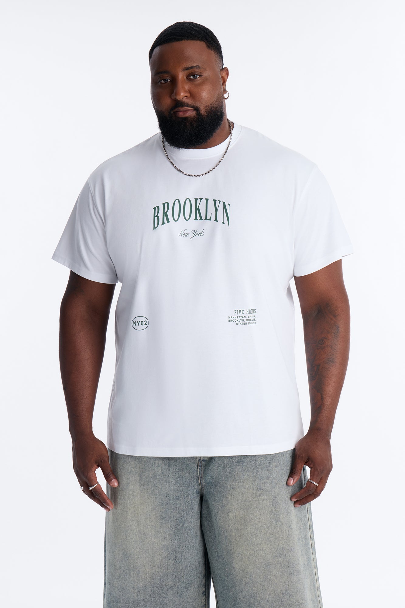 Brooklyn Bear Short Sleeve Tee - White