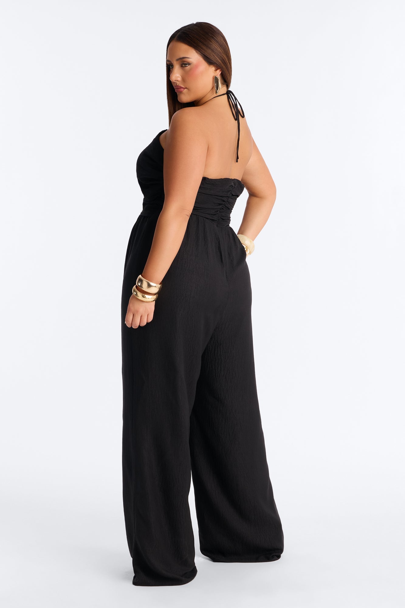 Grayson Strappy Wide Leg Jumpsuit - Black