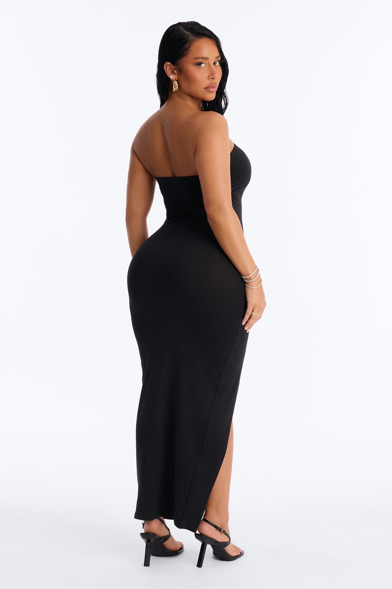 Larissa Strapless Maxi Dress - Black NEWFASHIONEDGE