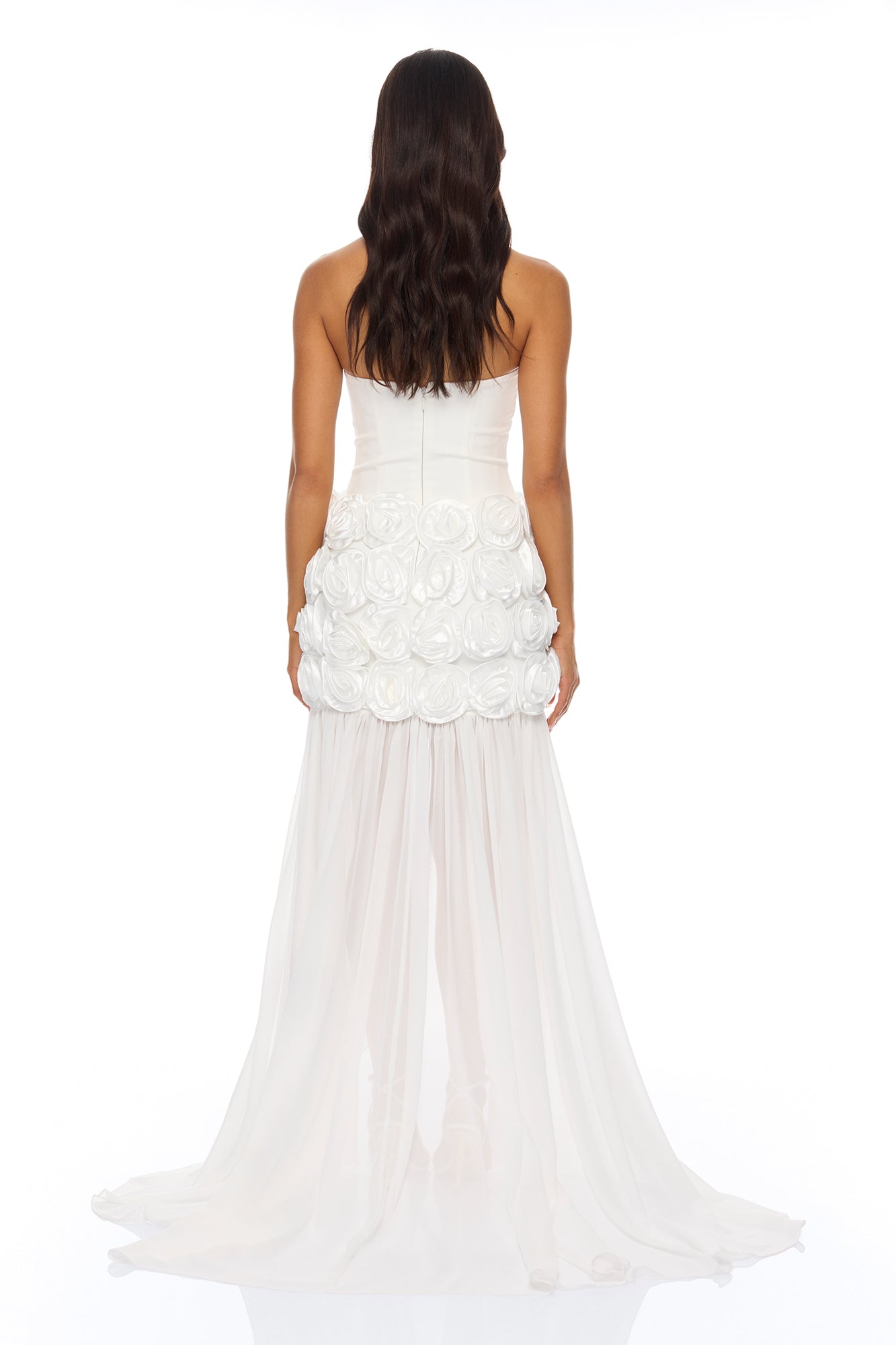Alessia Floral Applique Maxi Dress - White Fashion Nova