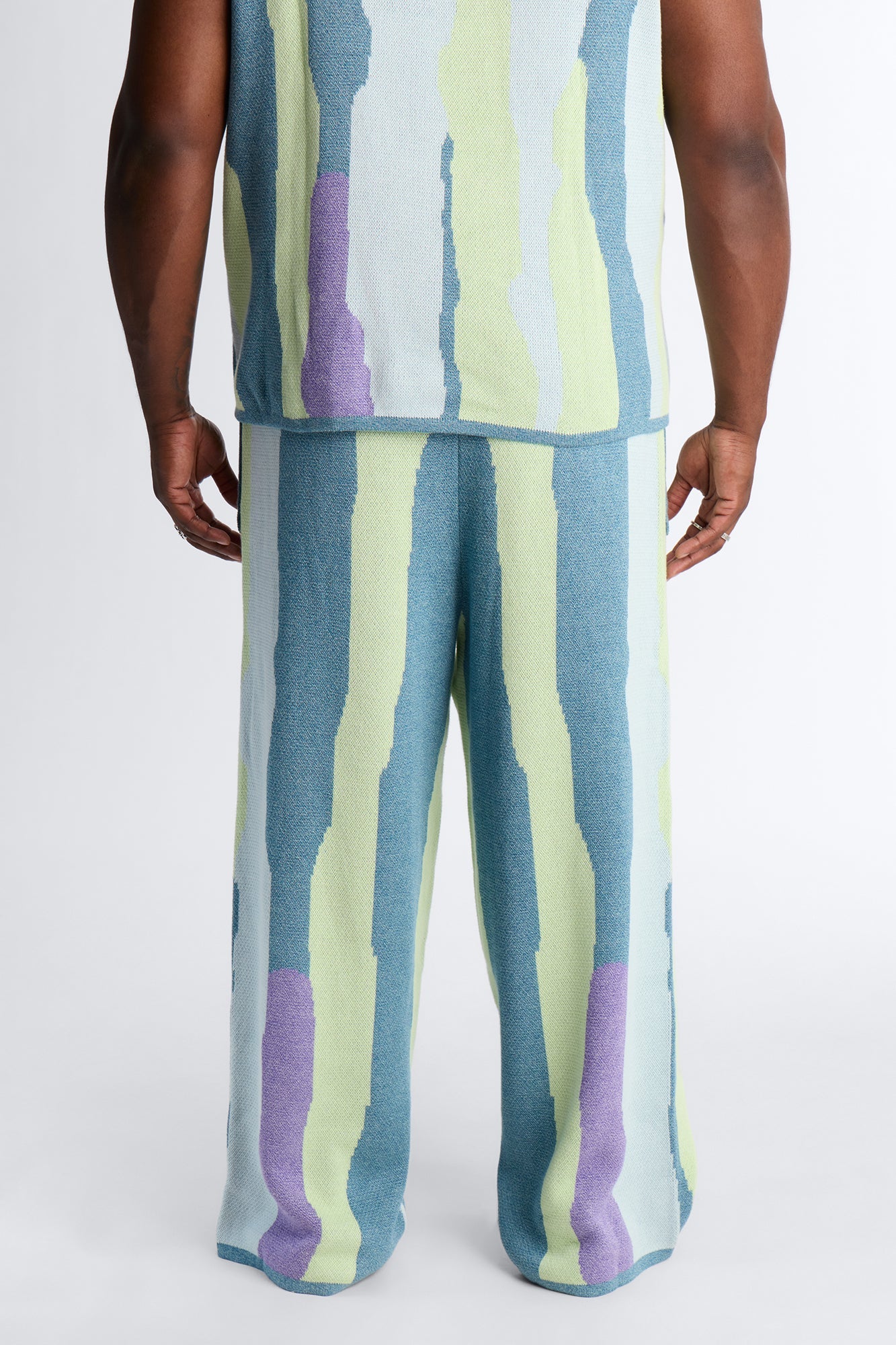 Wide Leg Day Mixer Knit Pant - Multi Color
