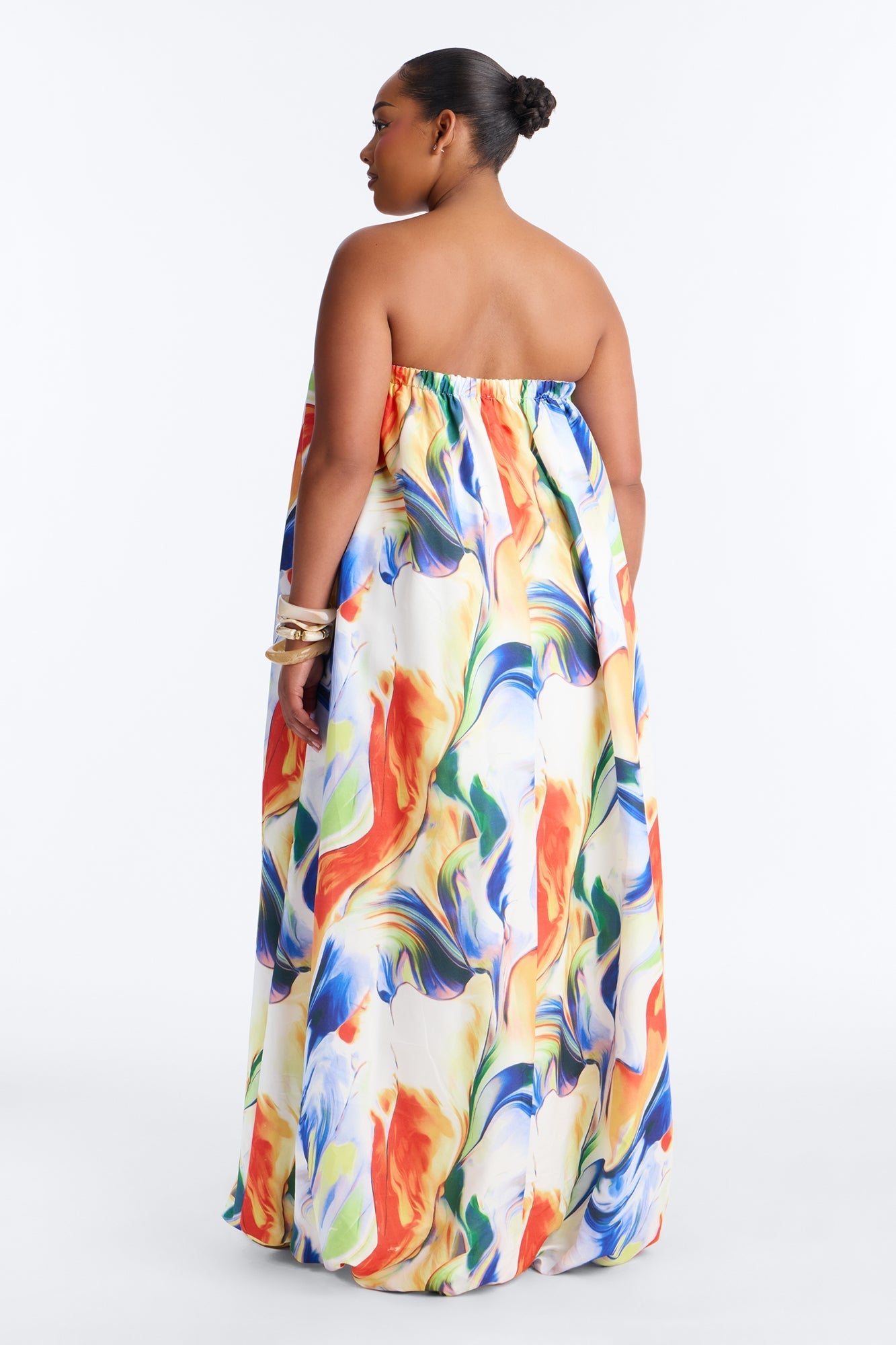 Dreamy Daze Bubble Maxi Dress - Blue/combo