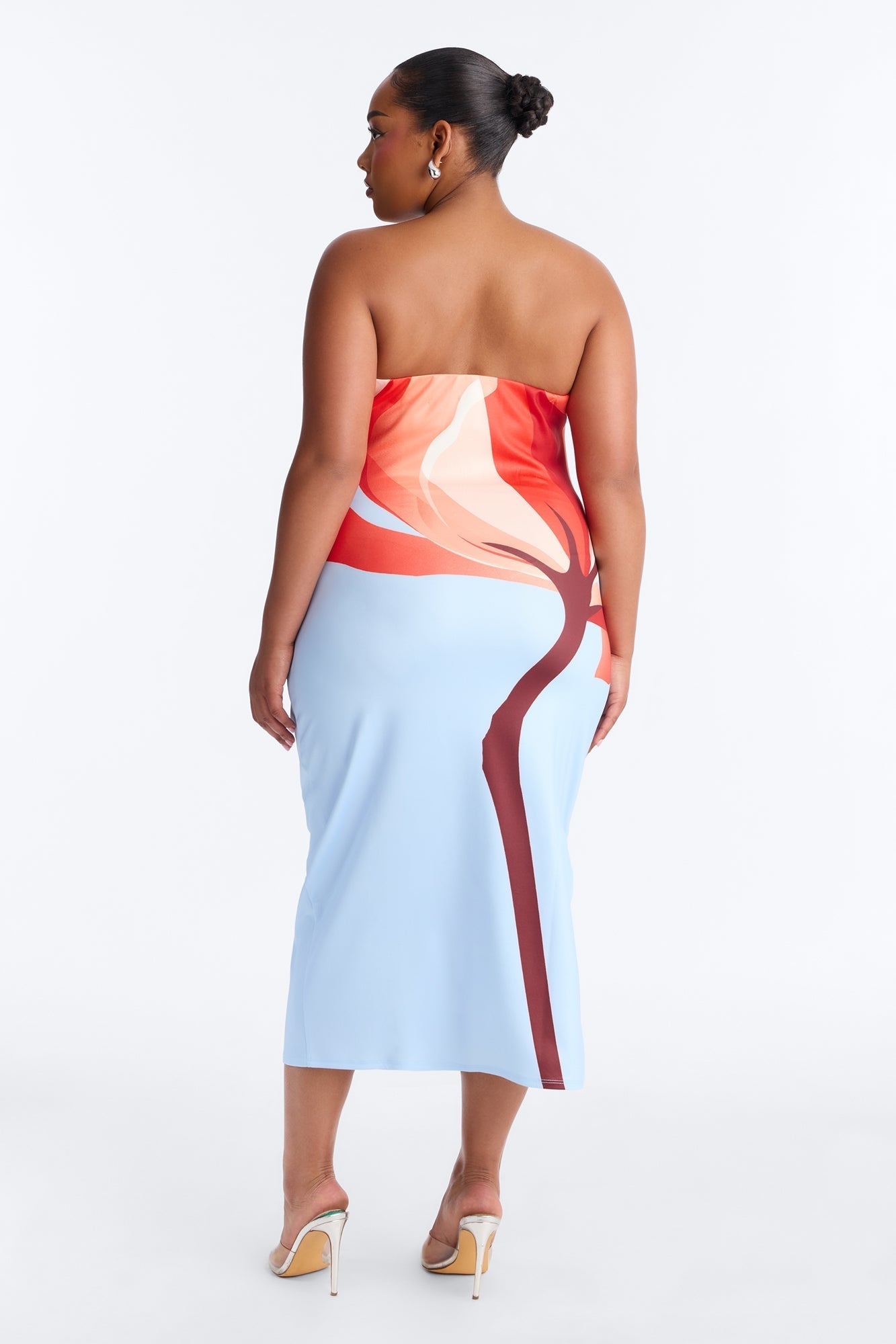 Virginia Floral Midi Dress - Blue/combo