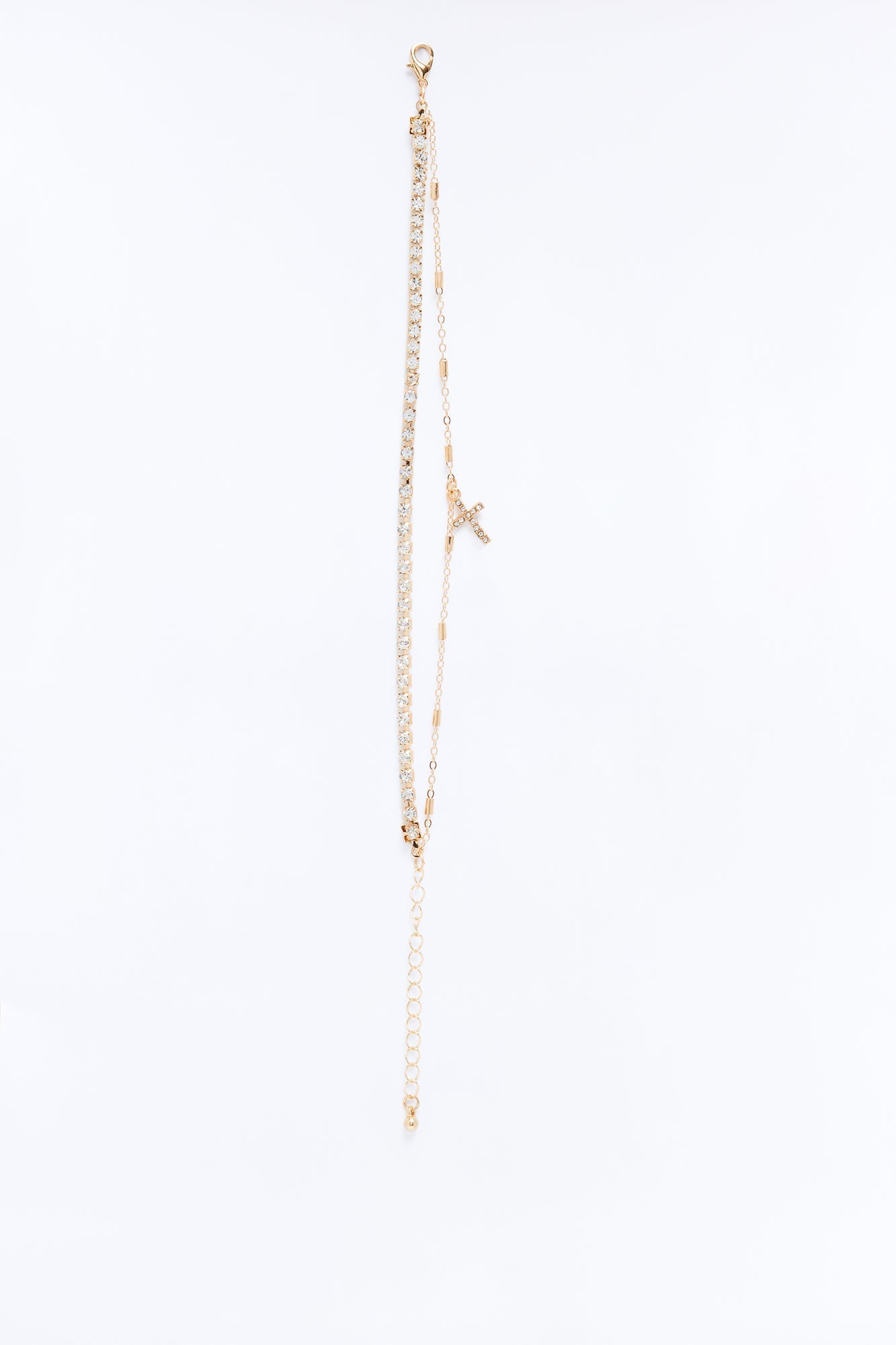 Blessed Never Stressed 2 Piece Anklet Set - Gold