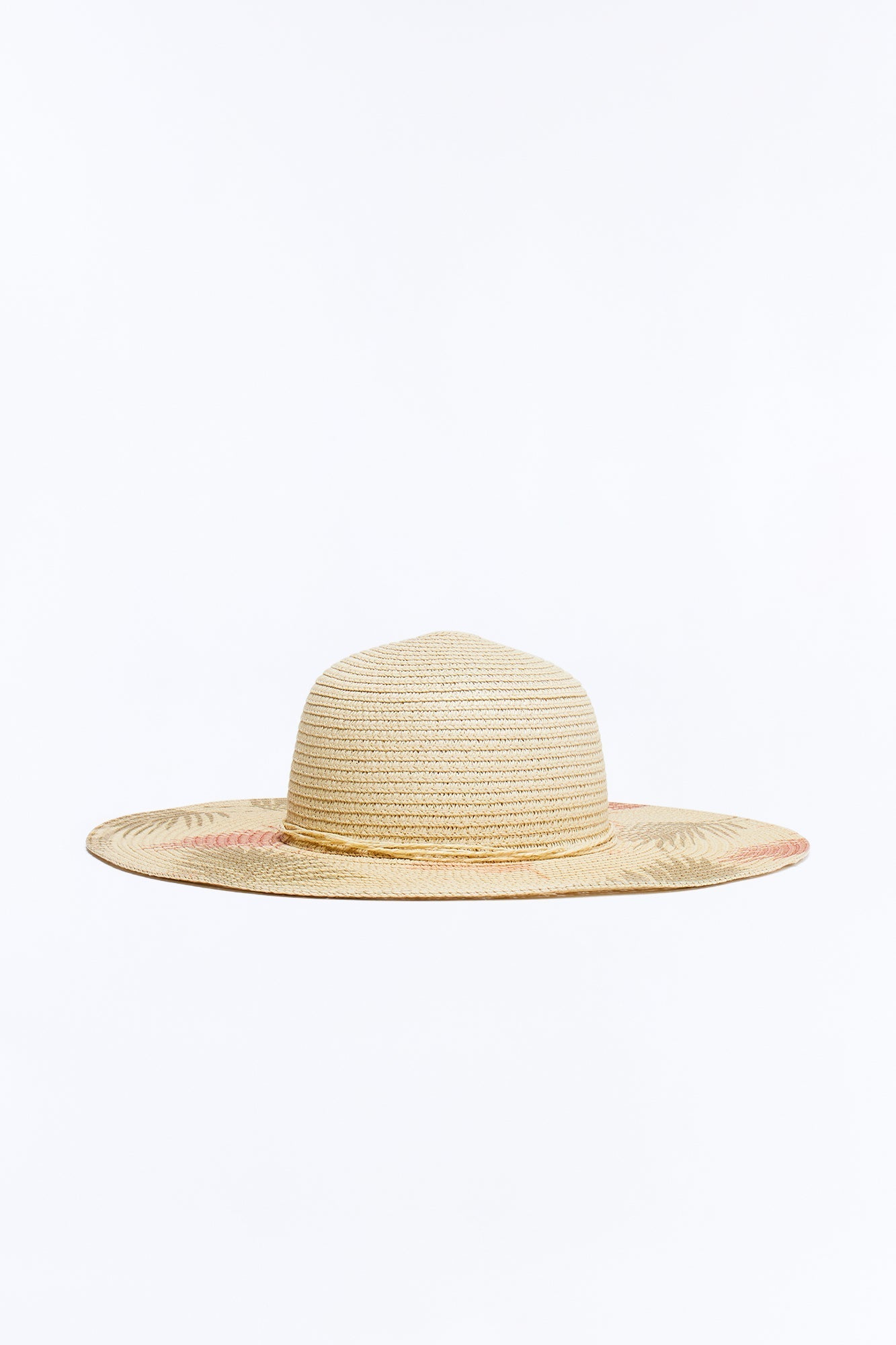 Under The Palm Trees Straw Sun Hat - Natural/Combo NEWFASHIONEDGE