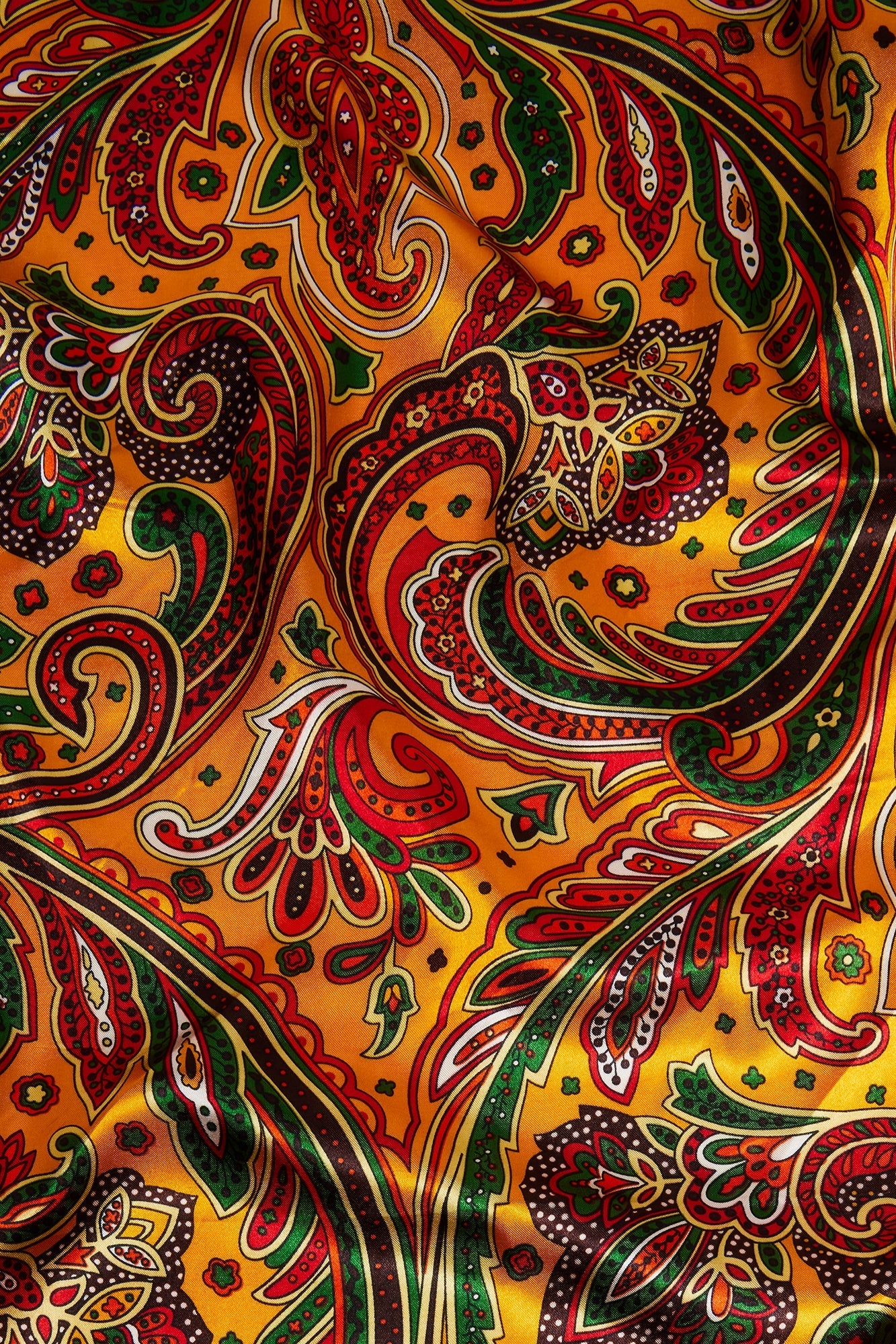Lilly Paisley Head Scarf - Orange NEWFASHIONEDGE