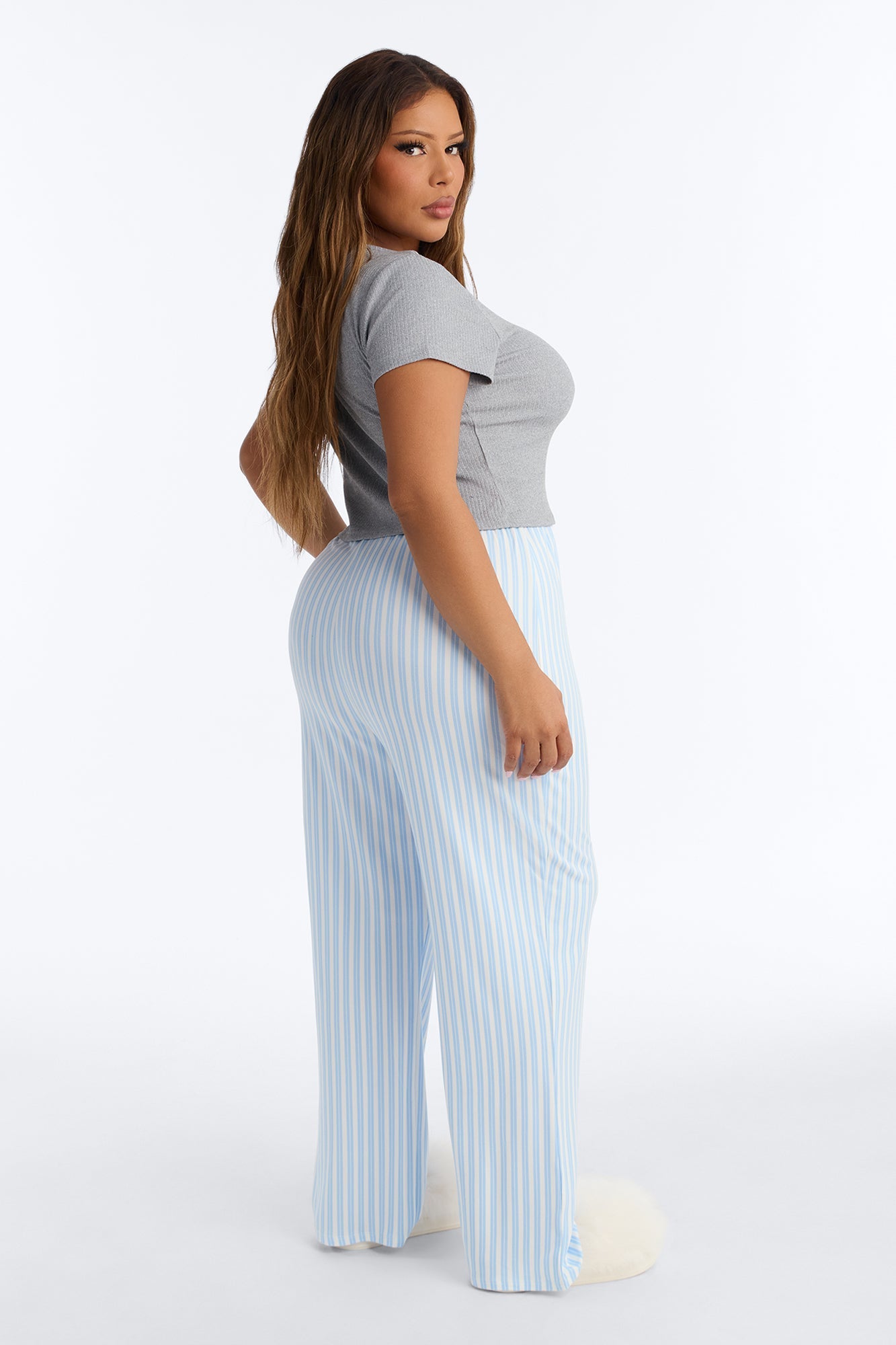 Let Me Sleep Boxer PJ Pant Set - Blue/combo Fashion Nova