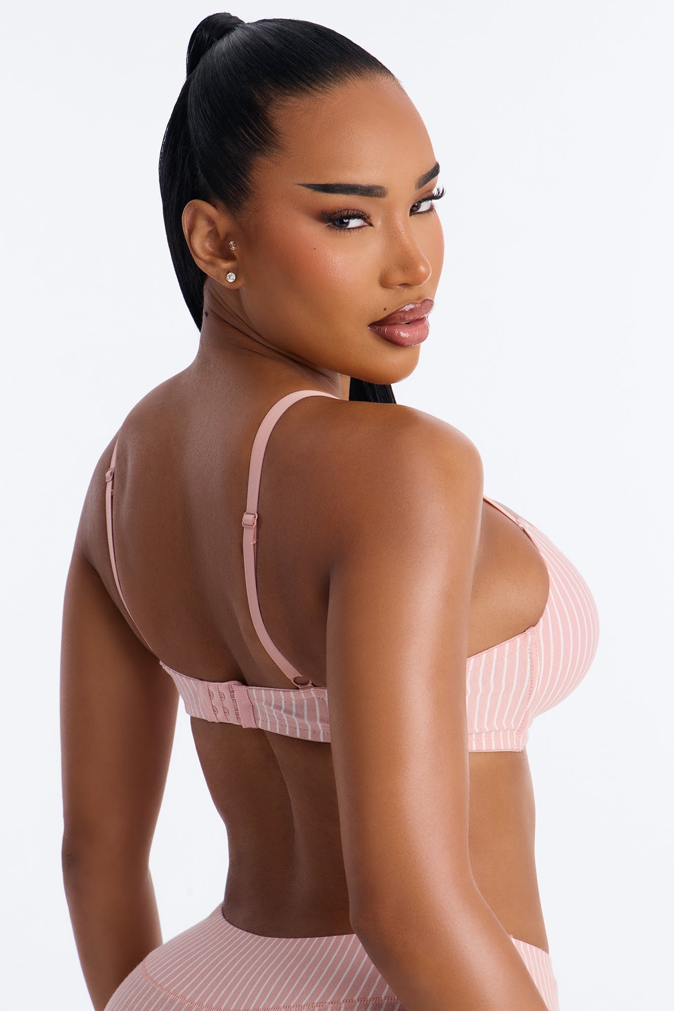 Cotton Stretch Comfort Wirefree Bra - Rose