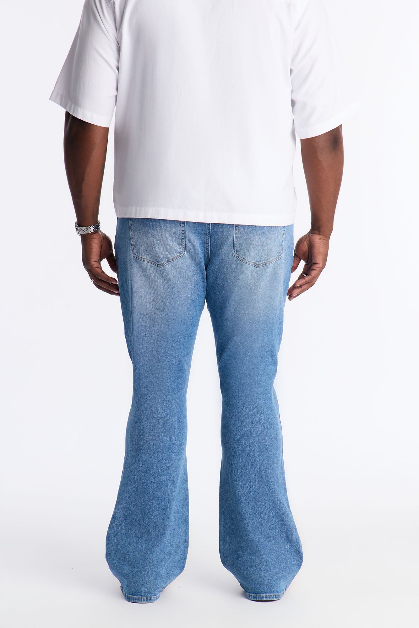 Essential Stacked Slim Flare Stretch Jean - Medium Blue Wash
