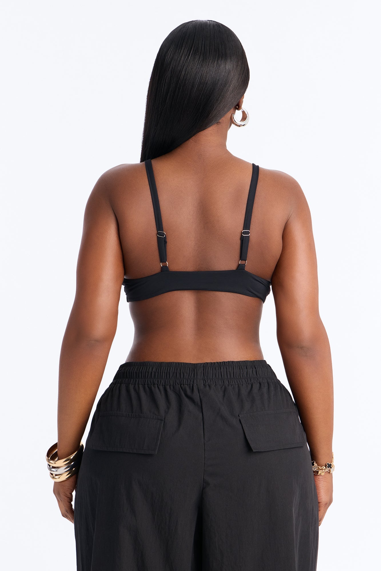 Second Skin Deep V Neck Bra Top - Black Fashion Nova