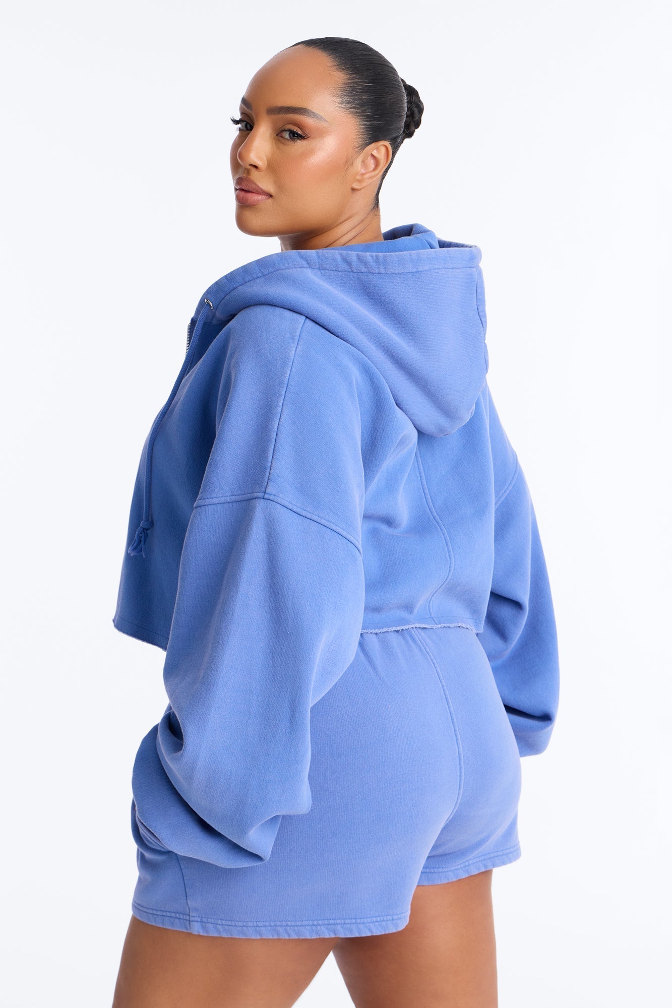 On The Go Washed Short Set - Blue