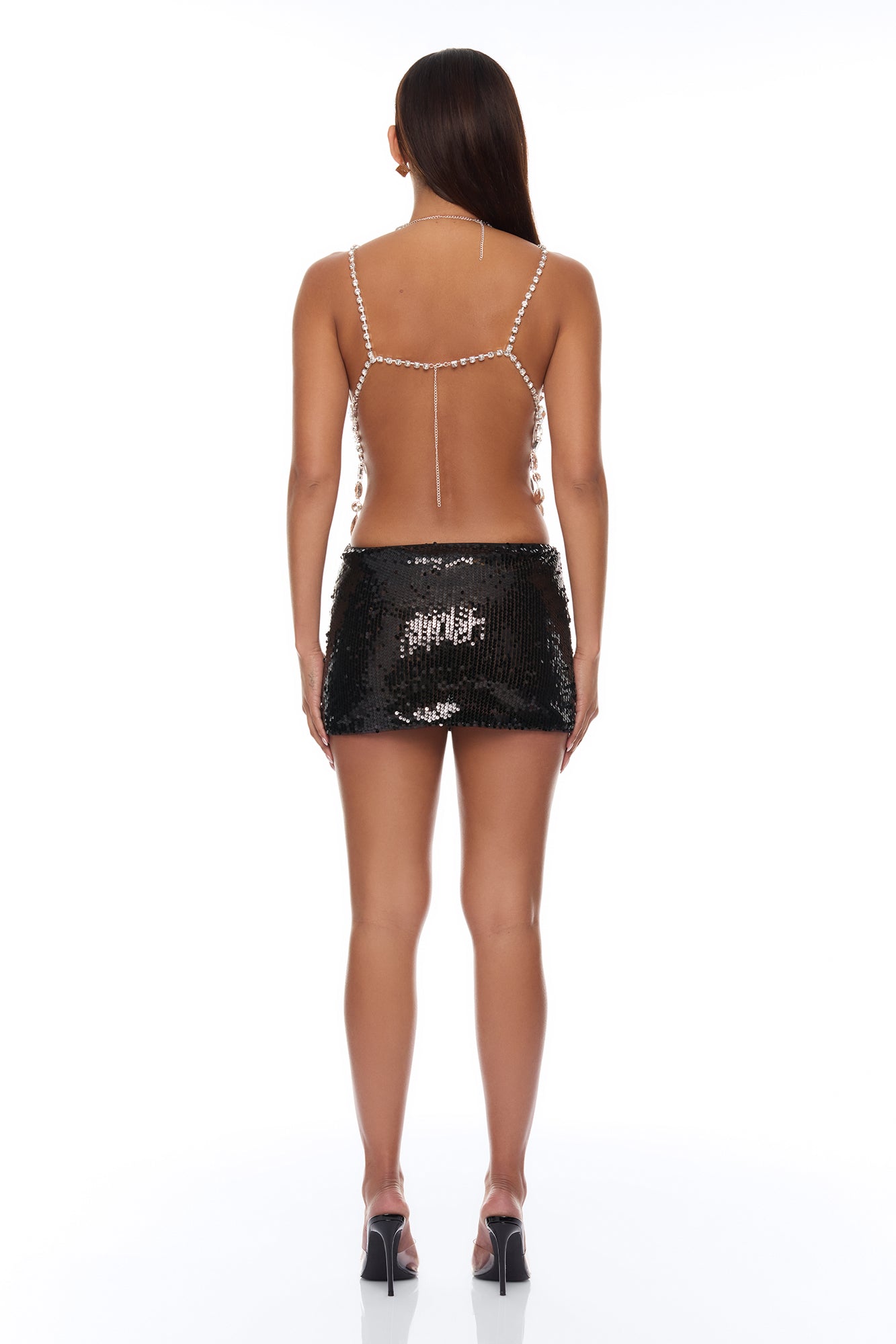Can't Outshine Me Rhinestone Top - Silver