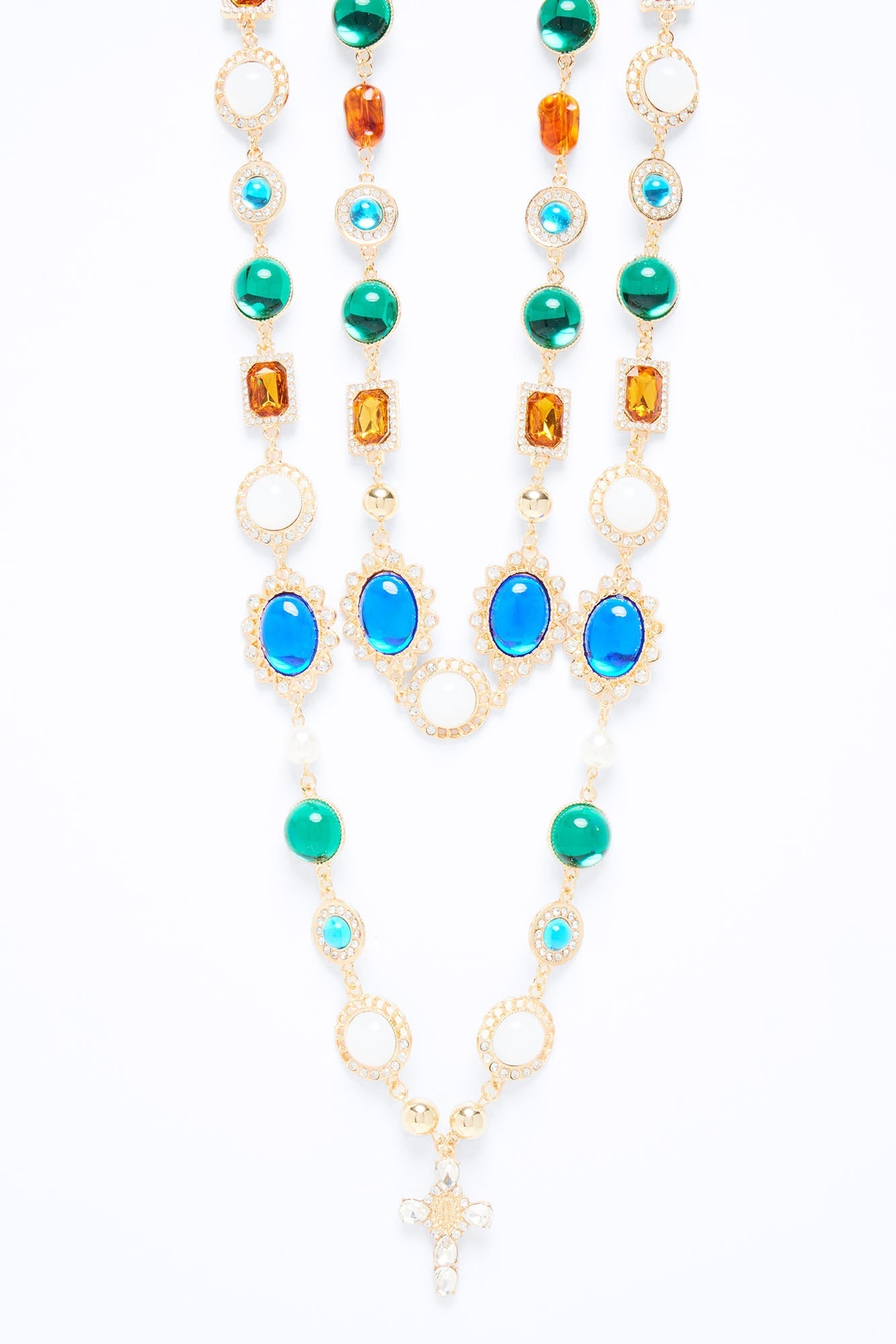 Wonders Of Beauty Layered Necklace - Gold/Multi