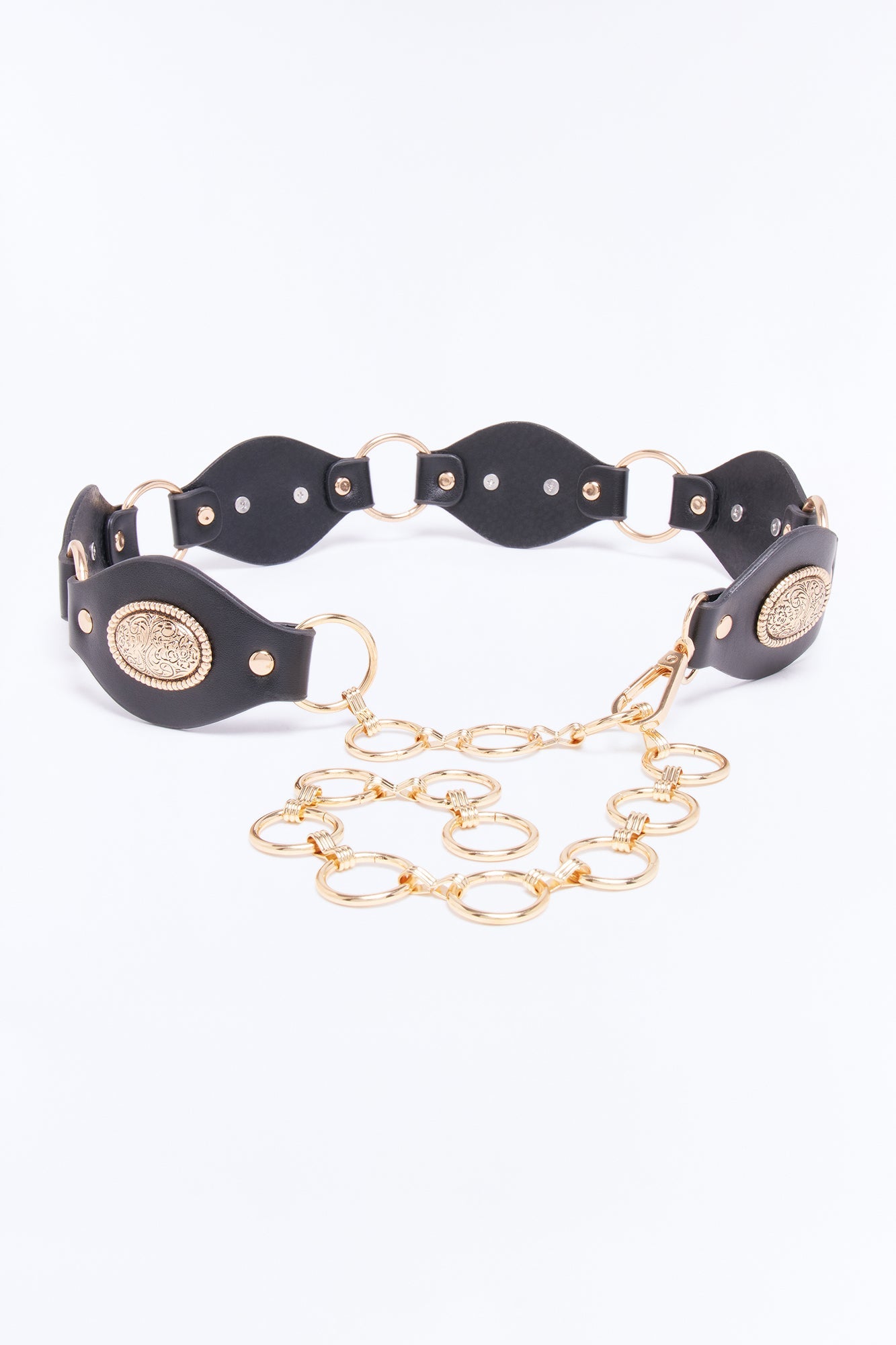 At My Waist O-Ring Chain Belt - Black