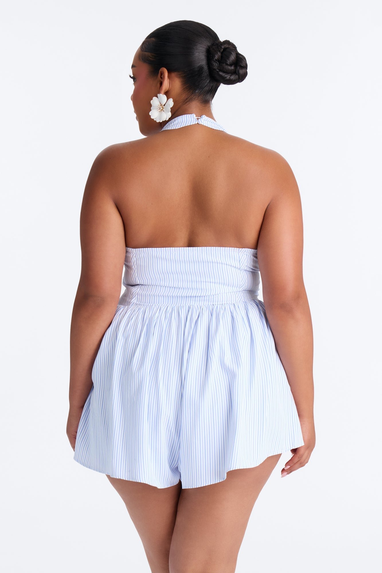 Picnic Daydream Striped Romper - Blue Fashion Nova