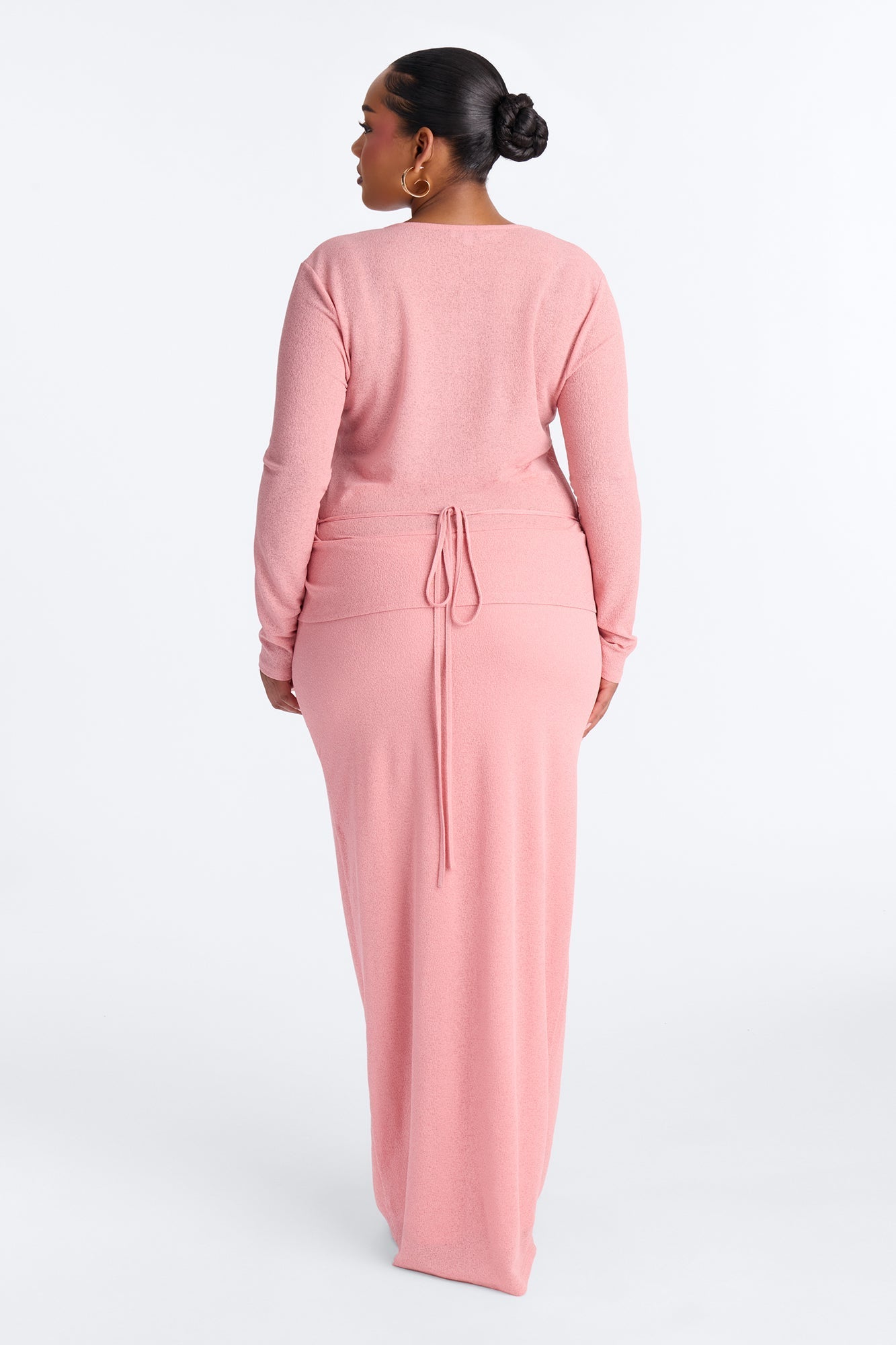 Sasha Button Up Maxi Dress - Pink NEWFASHIONEDGE