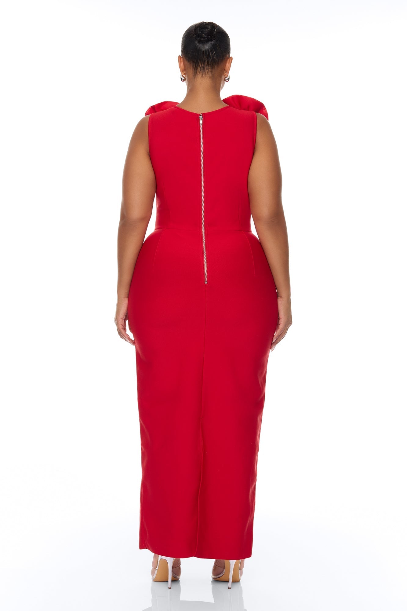 Rosalia Rosette Bandage Maxi Dress - Red NEWFASHIONEDGE
