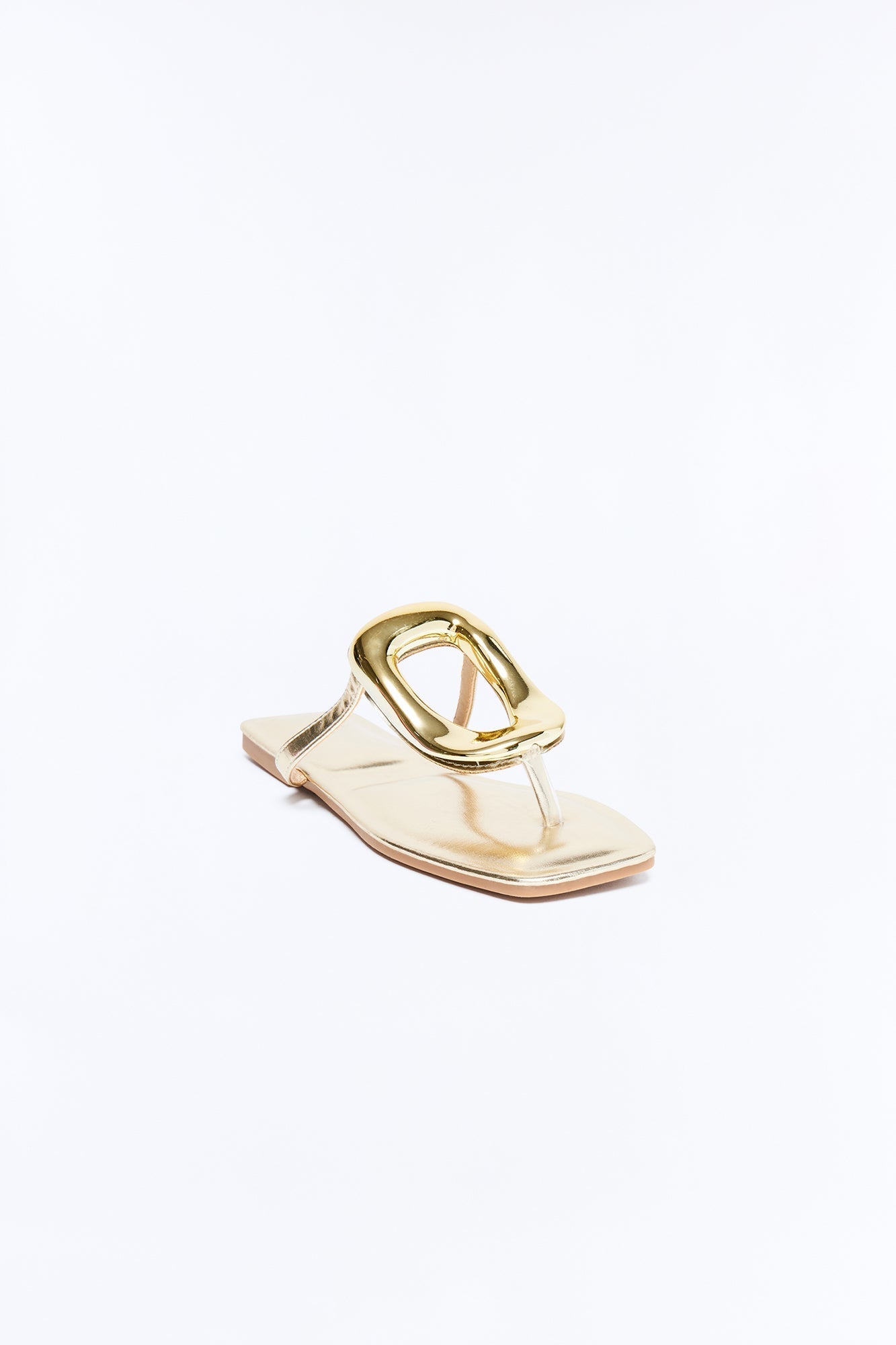 Malaysia Hardware Flip Flops - Gold