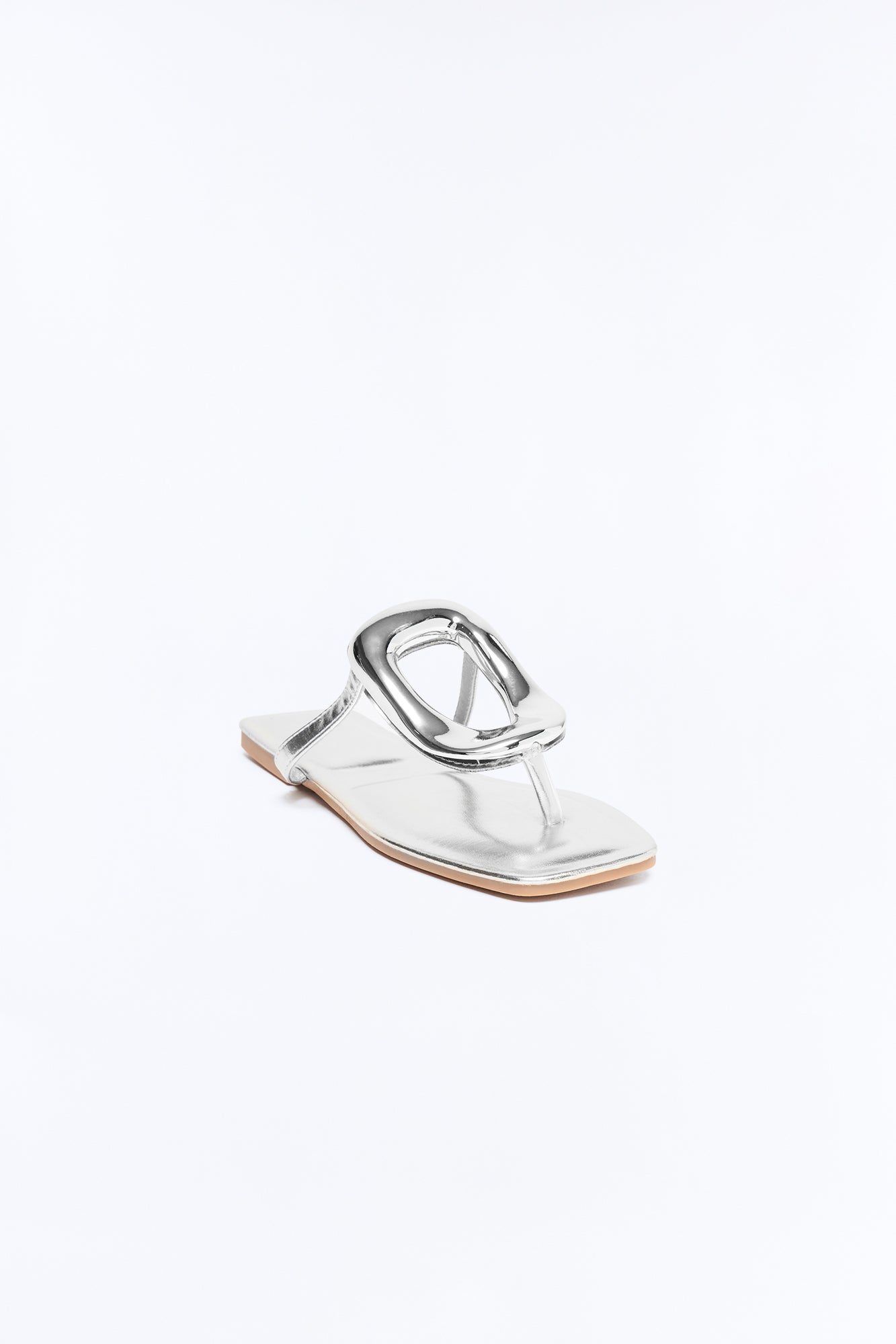 Malaysia Hardware Flip Flops - Silver