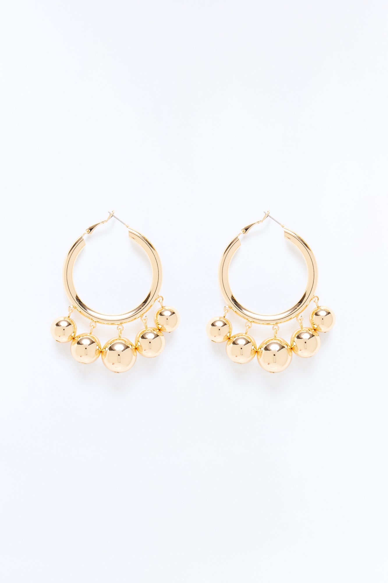 Love Yourself Hardware Hoop Earrings - Gold