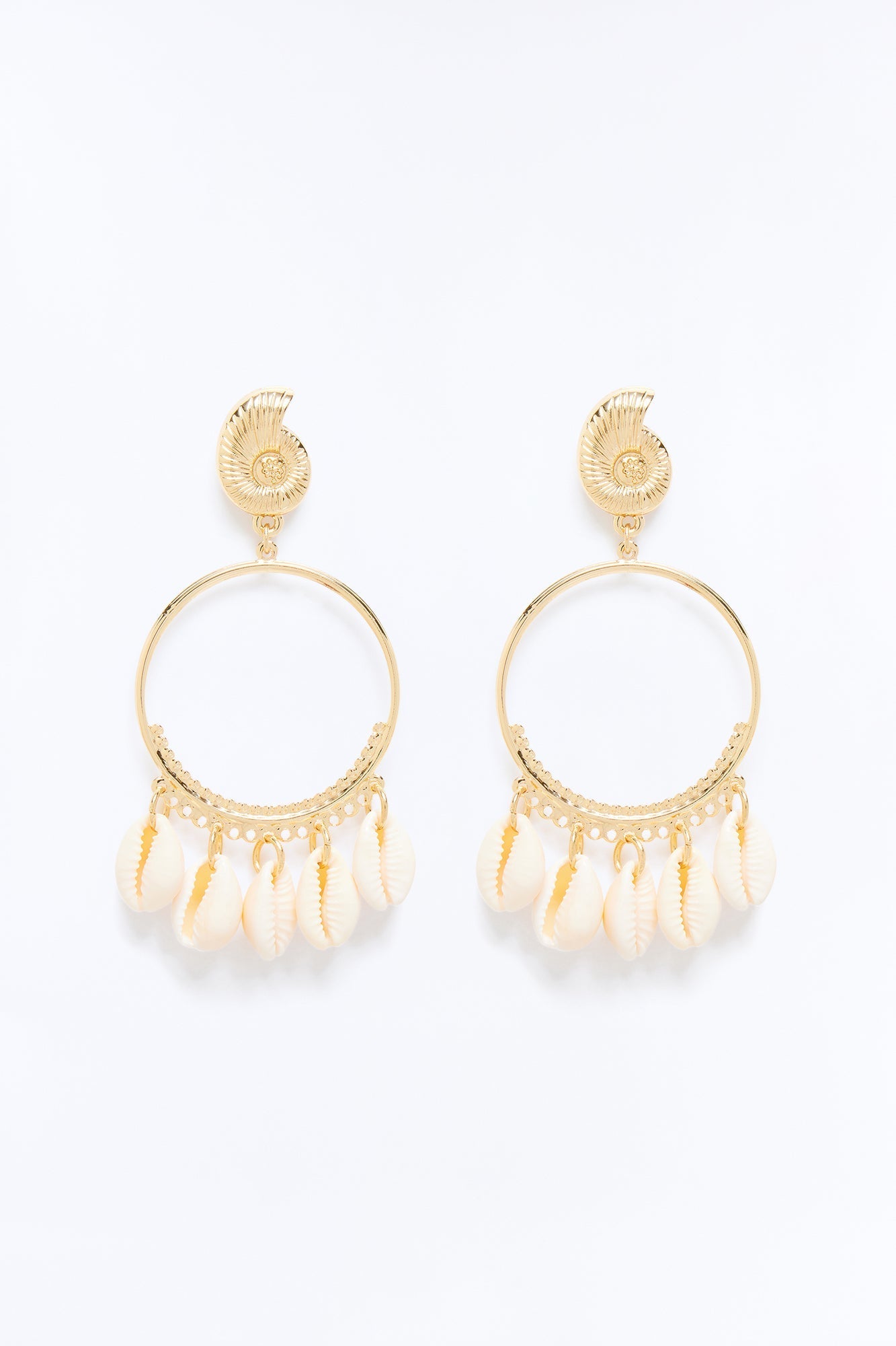 Beach Babe Shell Earrings - Gold/combo