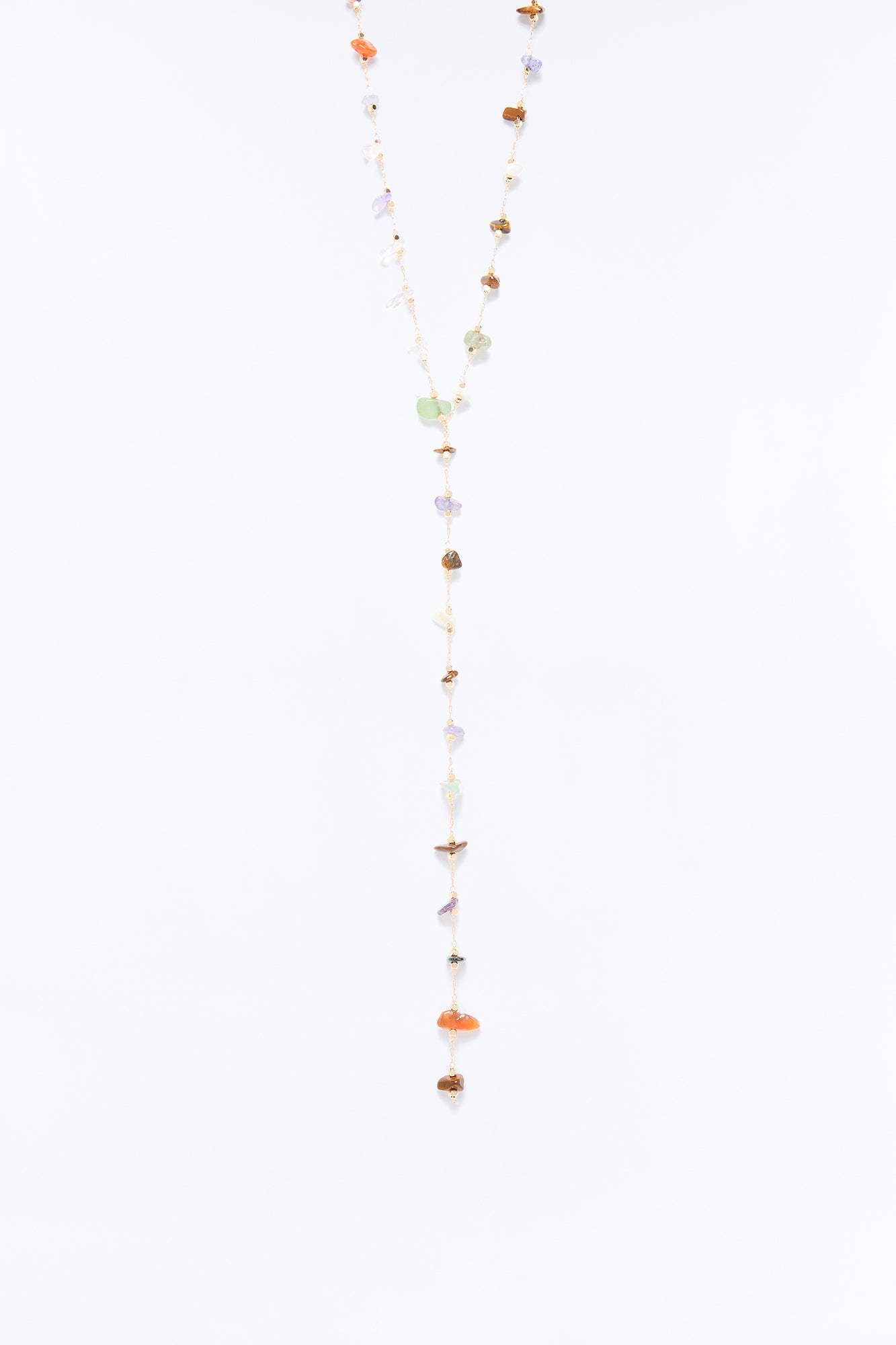 Ginna Beaded Lariat Necklace - Multi Color