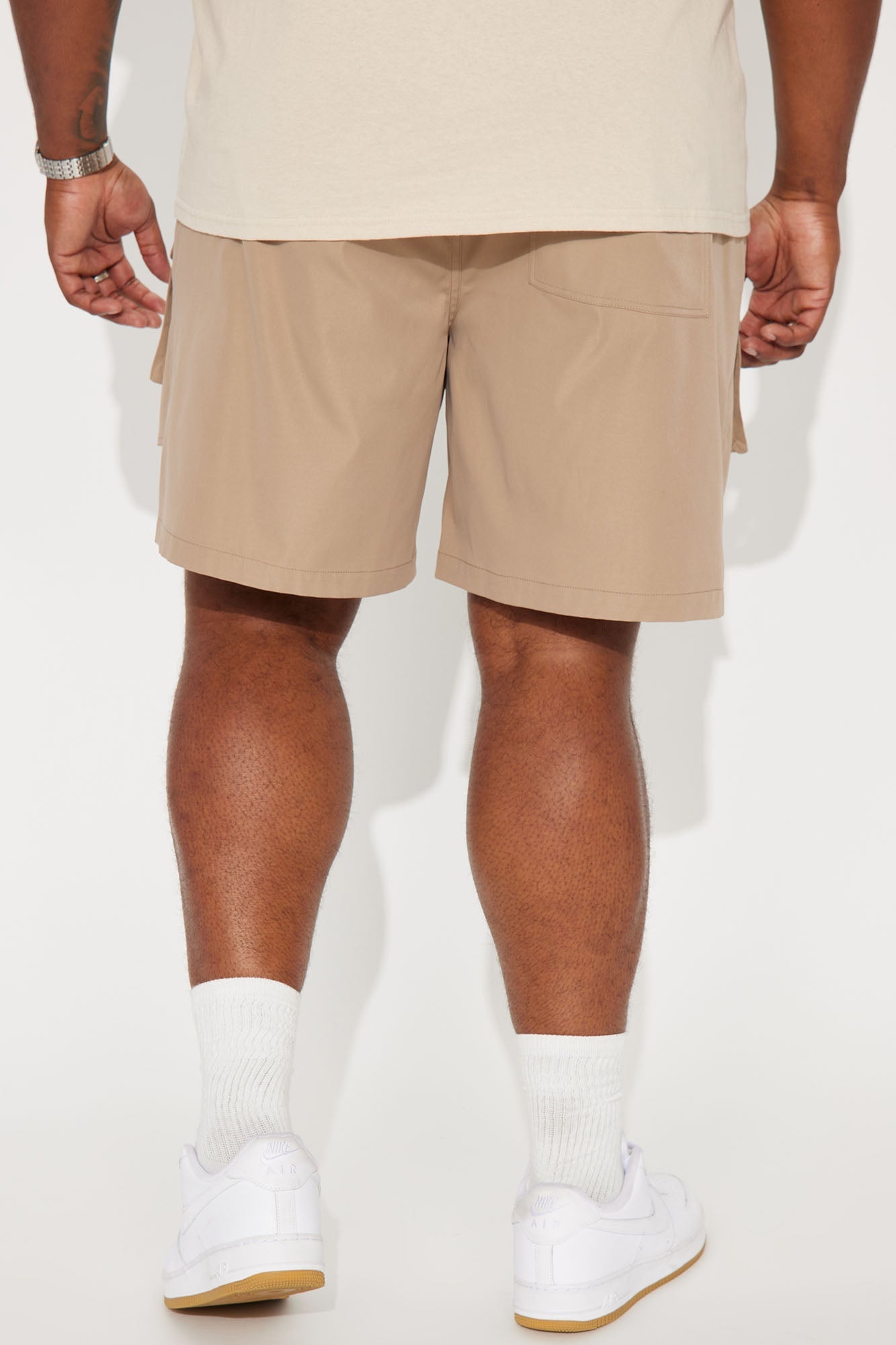 All Cap Utility Nylon Cargo Shorts - Taupe