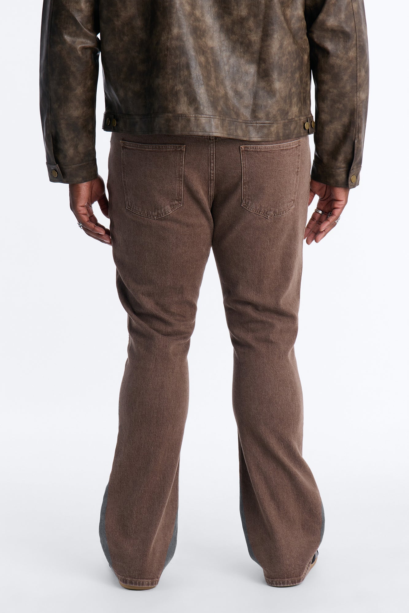 Stacked Skinny Flare Paisley Rodeo Jean - Brown
