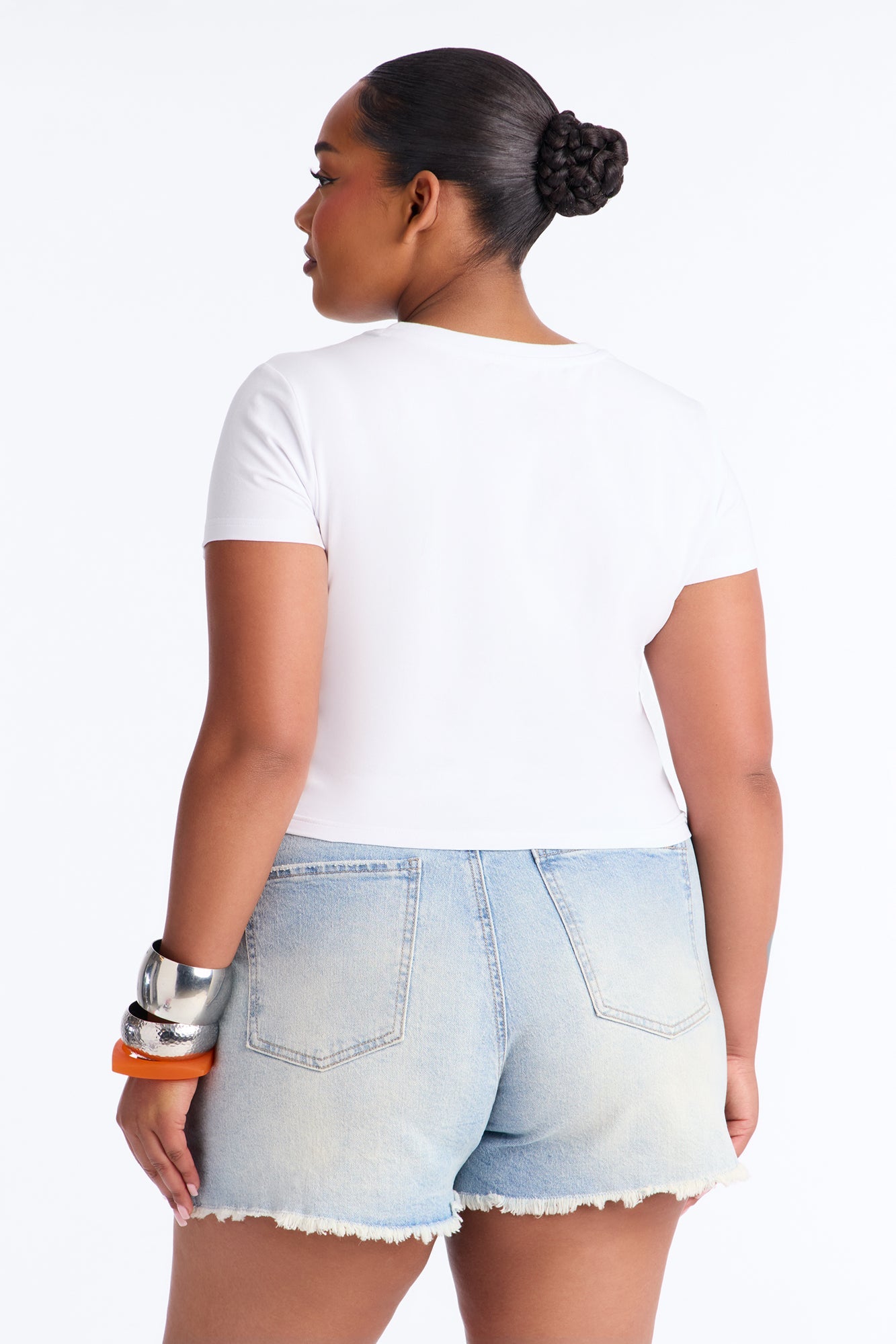Corona Collection Rhinestone Baby Tee - White Fashion Nova