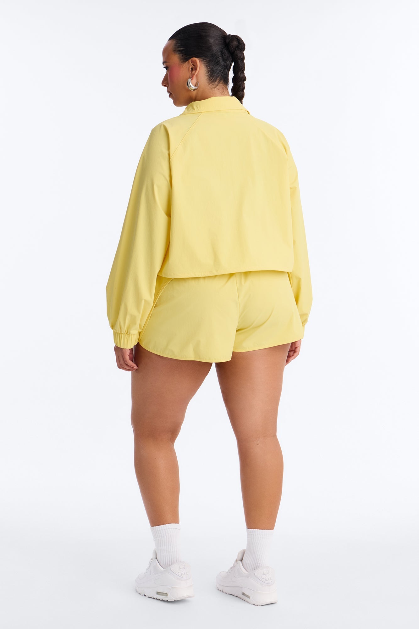 Alora Windbreaker Lounge Quarter Zip - Yellow