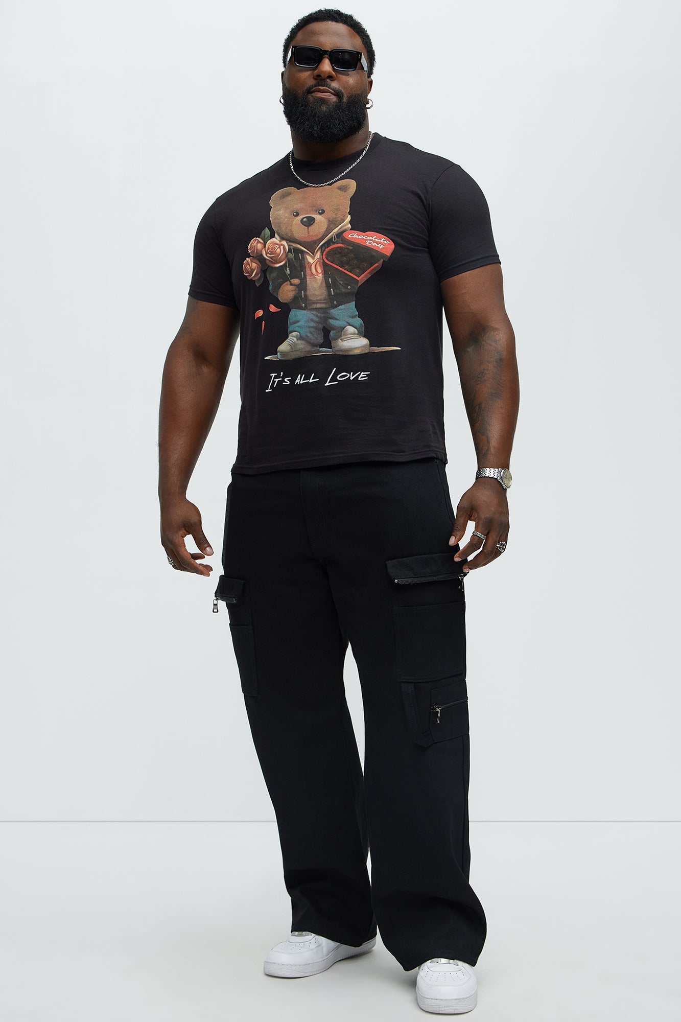 It's All Love Oversized Short Sleeve Tee - Black