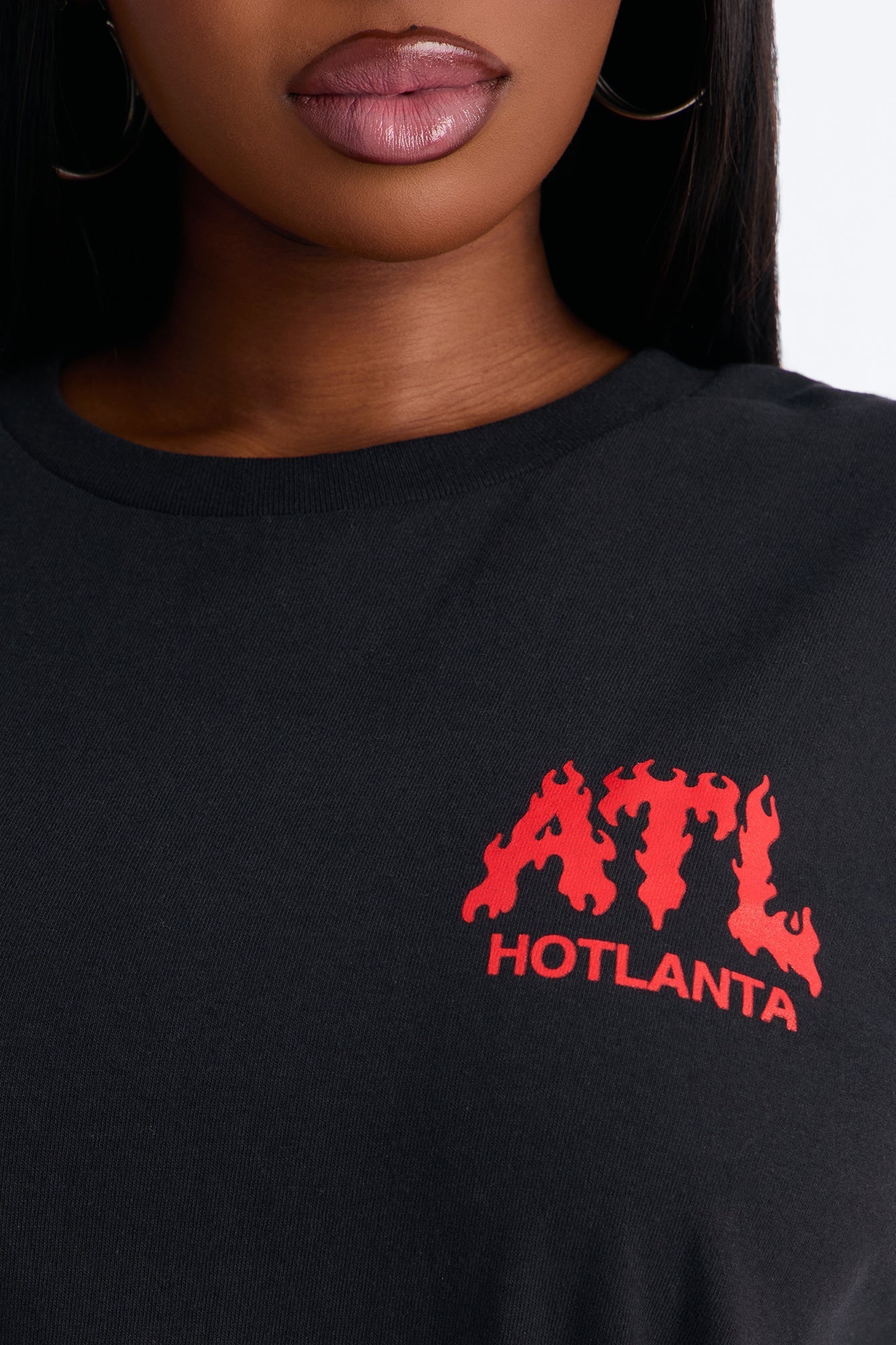 Hotlanta Front And Back Graphic Tee - Black NEWFASHIONEDGE