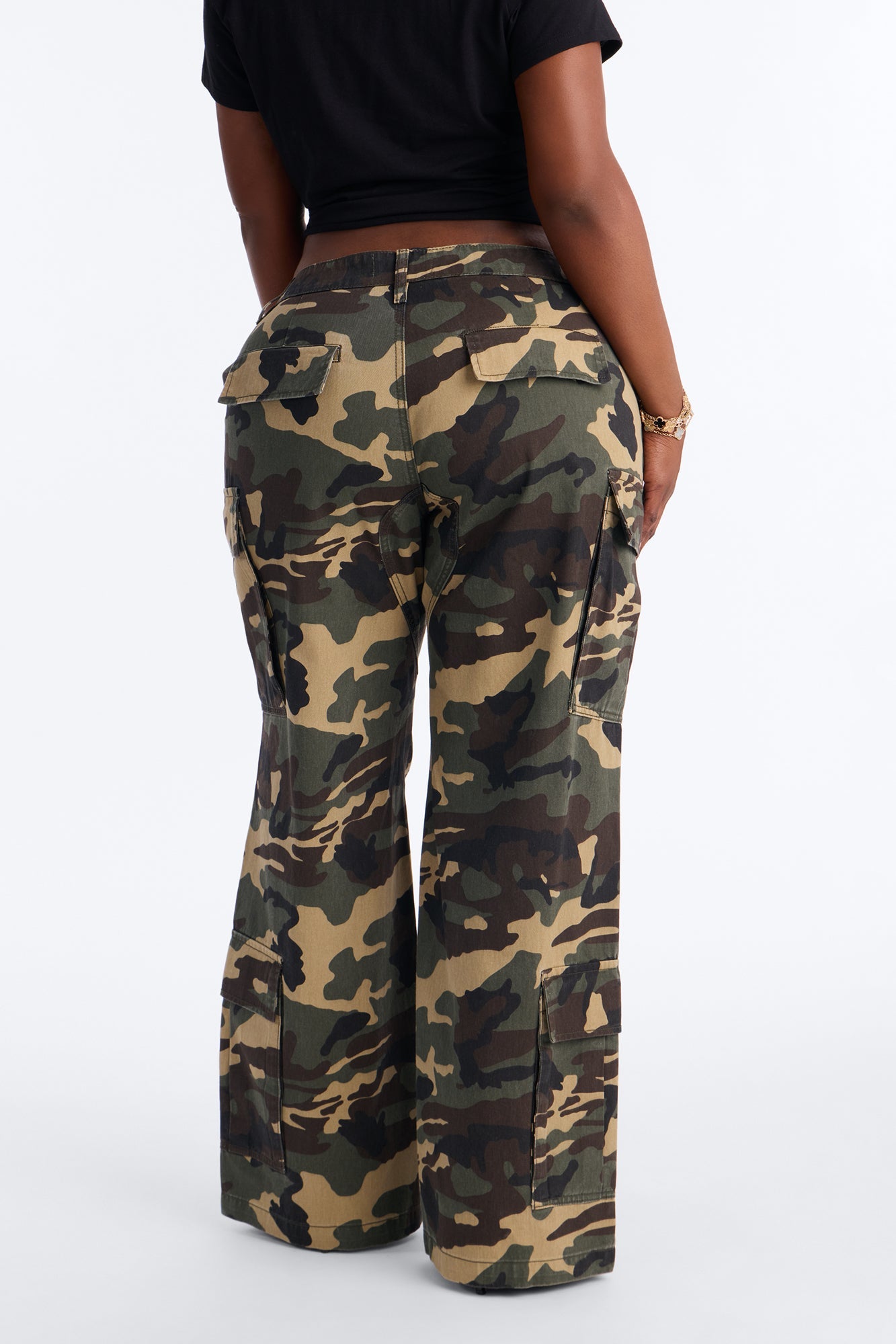 Hide Out Low Rise Camouflage Cargo Pant - Camouflage