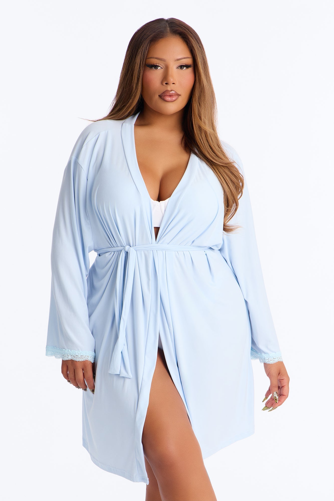 Squad Needs A Martini Robe - Light Blue